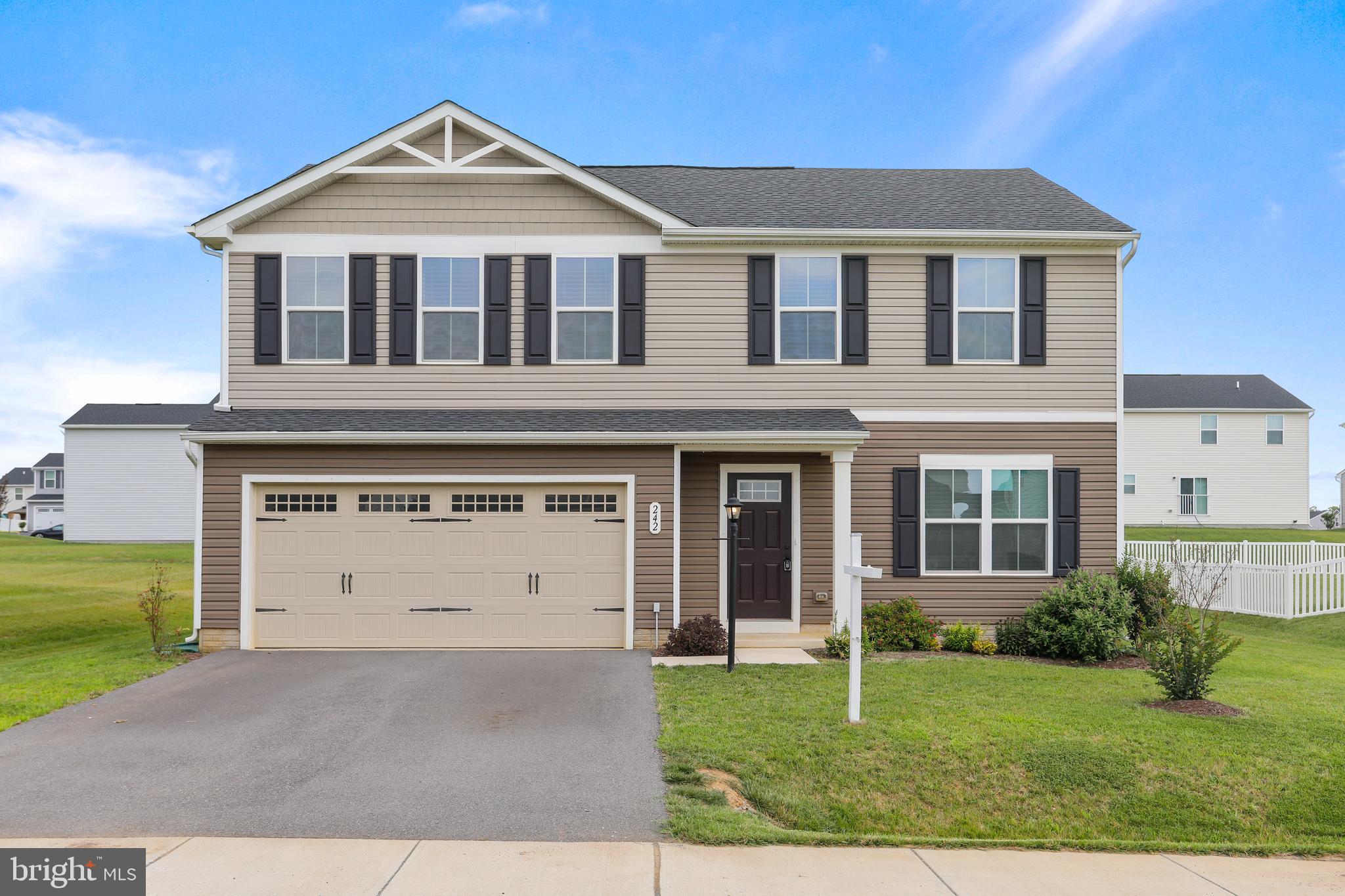 Why wait for new? Welcome home to this 4 yr young home where style meets comfort at every turn in this thoughtfully designed colonial. Located in the highly sought after Cardinal Pointe Subdivision, this 4-bed, 2.5-bath house, is as turn-key as turn key gets. With brand new flooring, fresh paint, and updated top of the line appliances, this home shows like a model. The main level features a fully open concept, a large living room, X-large kitchen island, bonus den, and half bath! Upstairs you will find 4 amble size bedrooms, with the primary suite being extremely spacious. A full en-suite with large walk-in shower. A large laundry room with a top of the line washer and dryer. The large backyard offers a paver patio with a hot tub! This yard is perfect for families and pets! If you are looking for a practically new home, with room to grow, and close to all the major commuter routes and shopping- this is the home for you!