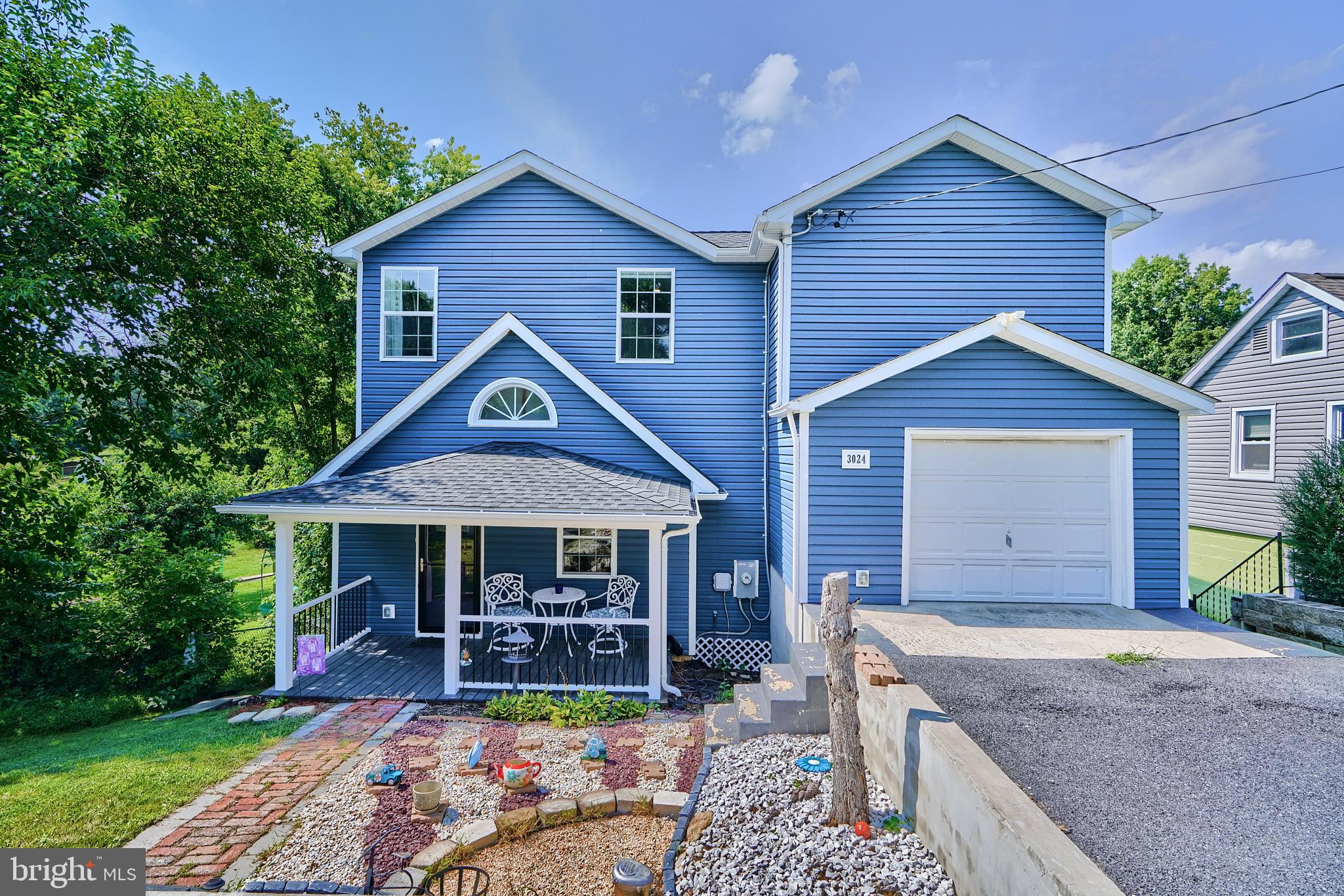 Wow! 3024 Old Gamber Road is a stunner! Rebuilt in 2020 from top to bottom & adding on a second floor with tons of extra square footage, this home is practically brand new! Total finished square footage is almost 1600 sq ft! Gorgeous high end finishes include tasteful, hardwood floors, sparkling granite counters, beautiful white cabinetry & a kitchen island that goes on for days! Roof, windows, appliances, big and small, all new in 2020. There is a quaint front porch, private & spacious. The main level includes a living room, dining area, gourmet kitchen with black stainless appliances, walk in pantry, half bath & dramatic vaulted ceilings for the open feel you love! Upstairs are 3 wonderfully sized bedrooms, the primary having it's own walk-in closet & primary bath with pristine tile & fixtures. Bed 2 & 3 share the second upper level full bath which is also spectacular! Don't forget about the lower level that is a great space for an office, gym, playroom, game room, you name it! Complete with a laundry area for added convenience. There is a walk out lower level door to a new trex patio deck & spacious, flat back yard large enough for fire pits (already there!), get togethers, pet space or a private retreat! Last but not least, for the most convenient feature of all, there is an attached garage making parking a breeze, either right out front, in the garage or on the driveway! Close to shops, commuting, parks, schools! And no HOA means you can enjoy this home to the fullest however you choose! ***When visiting the home for showings, please park on either the pad parallel to the road or the driveway. Showings will be staggered to allow the most efficient parking situation***