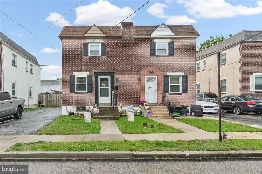 Simply adorable twin in Prospect Park! Why rent when you could own this lovely home?  The main floor offers a spacious living room, dining area and an updated kitchen.  From here, you can access the covered deck and fenced yard.  Upstairs, you'll find two bedrooms and the hall bath.  The basement offers a semi finished area and a utility room.  The driveway can accommodate multiple cars.  408 Carlisle is just a block away from Witmer Field, a short walk to the train station and library, and offers quick access to I-95 &  I-476.  So make your appointment and make this house your home!