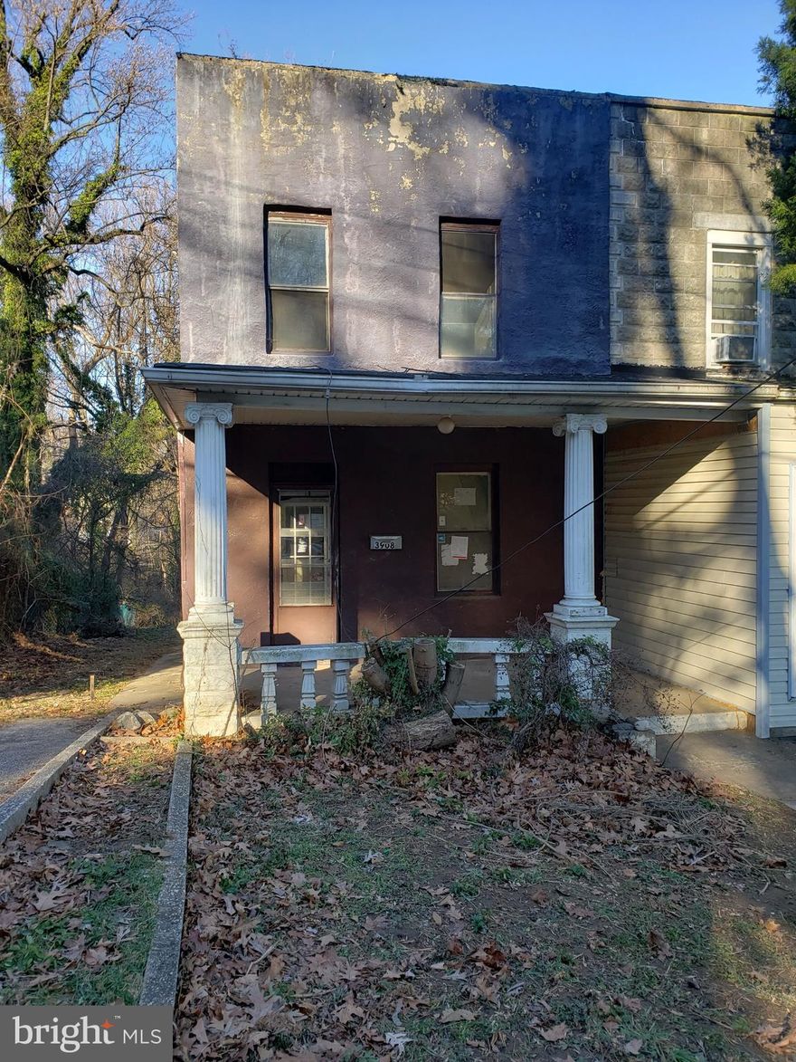 This property is a semi-detached townhome with a porch front, fenced rear, rear porch, driveway, 2 bedrooms, 1 bath and an unfinished basement.  Sold as is and needs complete rehab.  This property may qualify for Seller financing, Vendee. Due to the condition, the property may have health/safety risk(s). Prior to entry / access all parties must sign a Release and Hold Harmless Agreement and the property may only be shown by appointment. Pipes do not hold pressure and there is no electric on in the property. Utilities will not be turned on for inspections, buyer to conduct due diligence. Discoloration is present in asset, Seller has no reports to disclose.  Flood Zone X. Asset was built prior to 1978, lead paint potential exists. GR TBD If any. No offers accepted w/o POF. EMD check must be made out to BUYER'S title co.  Seller will not split transfer/recordation fees, buyer must pay all. No Offers Accepted W/O POF! Please see VA offer form and instructions for submitting the offer under MLS Docs as well as Hold Harmless Form.