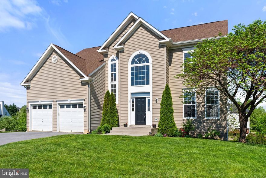 Multiple Offers - Highest and Best is due Monday, May 6, 2024 at 10:00 A.M.   Nestled on a tranquil cul-de-sac, this stunning colonial boasts elegant design and abundant natural light. The 2-story foyer welcomes you with a striking split staircase and Palladian windows. Fresh paint, carpet, and hardwood floors adorn the expansive rooms throughout. The kitchen features granite countertops, island with breakfast bar, and pantry. The adjoining breakfast room is just off the expansive 16 x 30 deck accessed by the upgraded sliding glass doors. The family room is sure to impress with its transom windows and gas fireplace. The step-up primary suite offers cathedral ceilings and 5 x 12 walk-in closet, a luxurious en suite with soaking tub, double sinks, and additional walk-in closet. With five bedrooms and improved walkout basement with full bath and bedroom, this home offers a bounty of versatility and comfort. Secure outdoor storage for added convenience. Minutes from Historic Downtown Charles Town, with easy access to commuter routes 340 and 9. High speed internet available!