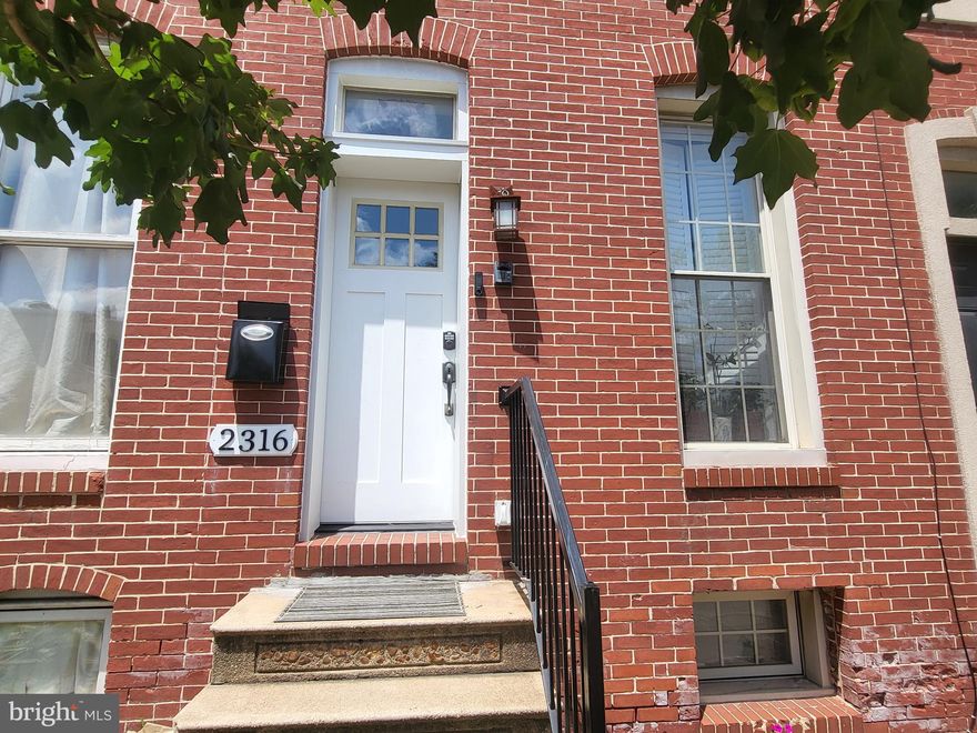 Boasting 2 spacious bedrooms and 3 full bathrooms, this home offers ample living space combined with a range of modern amenities.

Step inside to discover LVP flooring throughout and large windows that flood the home with natural light. The fully-equipped kitchen features stainless steel appliances, including a stove/oven, refrigerator, dishwasher, and microwave. Built-in shelves and cabinets provide plenty of storage, while the neutral colors create a warm and welcoming atmosphere.

The large, fenced backyard is perfect for outdoor entertaining, and the parking options include both on-street and a parking pad. Each room is generously sized, with large closets for all your storage needs. The updated baths feature tiled finishes and vanity mirrors, and the primary bathroom offers a luxurious soaking tub.

Ceiling fans and central air ensure comfort year-round, while the washer and dryer add to the convenience of this move-in-ready home.

**Local Attractions:**

- Patterson Park
- Johns Hopkins Hospital
- Fell’s Point
- Inner Harbor
- Baltimore Museum of Art

**Nearby Highways:**

- I-83
- I-95