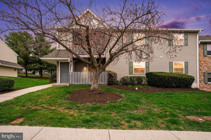 Welcome to Chesterview, a conveniently located and well-maintained condo community in Royersford! This freshly painted first-floor unit offers step-free living with wide doorways, ideal for easy accessibility. Inside, you'll find an open floor plan with wood plank flooring that flows through the entryway, living room, dining area, and kitchen—complete with a breakfast counter, ample cabinetry, and a full suite of appliances. A sliding door leads to a fenced in patio. Down the hall, there’s a laundry closet, pantry, and two generously sized bedrooms, including a primary suite with a large walk-in closet and an en-suite bathroom with a tub. The second bedroom is served by a spacious hall bath with a shower, and both bedrooms feature brand-new carpeting. A newer gas heater and central air unit provide year-round comfort. The community takes care of all exterior maintenance and trash removal, and offers a pool just across the parking lot. One assigned parking space and ample guest parking are included. Pet-friendly with some restrictions (one pet under 25 lbs), this condo is also landlord-friendly and available for a quick settlement. Enjoy low-traffic living with easy access to shopping, dining, and major routes including 422 and 113.