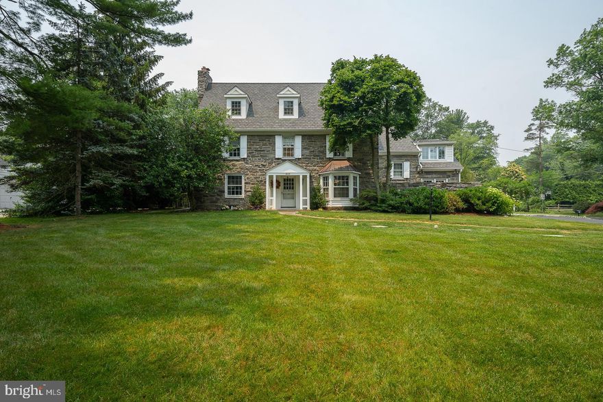 It does not get better than a  Main Line Gladwyne home with 2023 amenities.  Surrounded by a  manicured lush landscape offering total privacy. The one acre lot is flat and has all useable open space. This center hall home has a large living room with a fireplace and French Doors to the rear of the property.   For working at home space the 1st floor study has views of  the Pergola and property. The dining room opens to the gourmet kitchen any cook would love. It offers a Bluestar commercial range with multiple burners and over sized hood.  It has stainless steel appliances and pantry closet  with  an extensive island .  Open to the kitchen is an expensive  table that seats at least 10  and has the 2nd fireplace.  The Family Room addition is  especially awesome.  This room is 34x23  has a souring ceiling  with a 3rd fireplace. You will surely be designated to host all sports events starting with the Super Bowl.  Along  a wall are French Doors leading   to the inviting  slate Patio great for entertaining, relaxing or  just reading a good book while siting around the fire pit.  The exterior also has fans for hot days and heaters for cool nights.  The main bedroom has been expanded with seating area and large walk-in closet. The bathroom has a soaking tub, separate shower and double vanity.  There is 2nd ensuite bedroom, a 3rd bedroom and hall bath. The 3rd level has  a 732 SF expansion to accommodate a large bedroom, bathroom addition and seating room that could be a 5th bedroom.. The lower level  is completely finished  gym and recreation spaces.  If you desire a wine room this level has one that will receive 1000 bottles.  The  upgrades are so vast they are listed on a separate sheet. This includes the $40,000 roof electrical, garage doors,  plantings, fencing and much more. Enjoy a location minutes from school, restaurants, golf courses and Suburban Square while living in this desirable location. ***View the VIDEO  Tour and List of improvements by the Sellers!