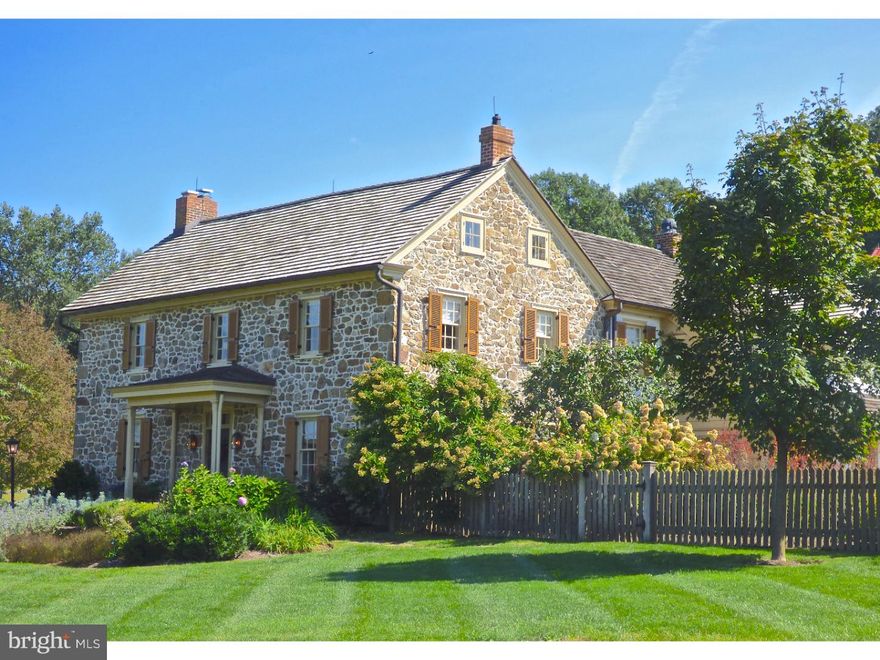 Open for Chester County Day and Garden Tours on numerous occasions, this 4 bedroom, 3.5 bath home is one of the best updated and maintained historic stone farm houses in Chester County. The historic first floor features a formal Living Room and Dining Room, both with fireplaces and built-in cabinetry, and a Family Room. Housed in a newer addition designed by Richard Buchanan, is a fabulous Kitchen with high-end Wolf, Miele, and Sub-zero appliances, great cabinet space, and a soapstone countertop with a deep soapstone farm sink. The center island has additional cabinetry and a gorgeous 2-inch think Carrera marble countertop. Off the Kitchen is a Mud Room with a Powder Room and a spacious Laundry. Upstairs is an incredible Master Suite plus three additional bedrooms, one with an en-suite Bath, and a gorgeous Hall Bath. The stunning Master Bath is located in the addition over the Kitchen and features a long, custom Carrera marble countertop, magnificent marble flooring, oversize marble shower with glass walls and door, and an exposed stone wall. Off the Bath is a large walk-in closet with walls of built-in cabinetry and glass doors. The closet's center island has loads of storage space and a walnut countertop. Outside, a phenomenal pool area decked in flagstone includes a fireplace and raised spa with waterfall - all of which is surrounded by stunning gardens with numerous specimen plantings that guarantee your privacy. For the equestrian, there is a large stone 6-stall barn with everything you need that was renovated by King Construction in 2011. A big plus is the large one bedroom apartment in the barn's upper level. Completing the equestrian features are three paddocks with sheds and frost free waterers, and an arena constructed by Ringmasters. The oversize 3 Car Garage (also designed by Buchanan) has a separate, long bay for truck and trailer storage and a large multi-purpose room with heating and air-conditioning, cable and telephone hookup. All of the buildings on the property have been maintained to the highest standard with two septic systems (house and barn), new roofs, whole farm Generac generator - the list goes on. Conveniently located on a quiet road with easy access to Routes 401 and 113, the PA Turnpike, and the Route 202 corridor. If you are looking for a well-priced property that represents the epitome of fine country living, look no further than Snapfinger Farm!