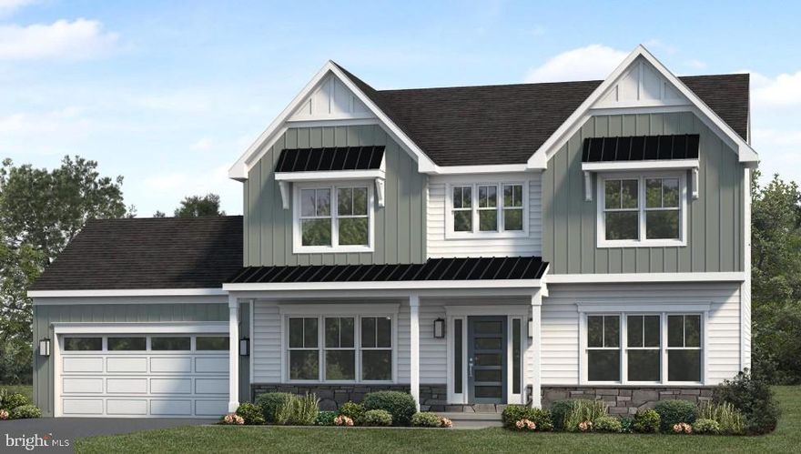 UNDER CONSTRUCTION – AVAILABLE THIS FALL: This thoughtfully designed, 2-story home features 9’ ceilings on the first floor and a 2-car garage with mudroom entry. A welcoming front porch provides entry to the foyer where stylish vinyl plank flooring flows from the dining room throughout the main living areas. To the left of the foyer, a versatile carpeted flex space provides the perfect setting for a home office, playroom, or quiet retreat.

The open kitchen is well-equipped with stainless steel appliances, quartz countertops with a tile backsplash, and a large center island—ideal for casual meals or entertaining. Adjacent to the kitchen, the family room offers a cozy gathering space highlighted by an electric fireplace with a box beam mantel and a decorative accent wall. Sliding glass doors provide easy access to the rear deck, extending your living space outdoors. On the 2nd floor, the owner’s suite includes a private bathroom with a double bowl vanity, 5’ shower, and a spacious closet. The convenient laundry closet, 3 additional bedrooms, and bathroom complete the 2nd floor.

Additional highlights for this home include a basement with outdoor access and an impressive 10’ ceiling height, offering excellent potential for future finished living space or storage.