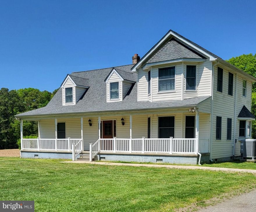 This home is 2,034 square feet, on 9 acres  2 story with 3 bedrooms and 2 full bathrooms and detach garage the beautiful rural area in St. Inigoes.  It is located less than 5 miles from  historic St. Mary's City near St. Mary's College of Maryland and less than 30 minutes from the Naval Air Test Center.  Close to Point Lookout and St. Mary's River.

First floor has a Living Room, Den, Kitchen, Dining Room, Master Bedroom and a Laundry Room/Bathroom with washer and dryer provided.  The second floor has a large Family Room, 2 Bedrooms and a Bathroom. Tenant will also have the use of one bay in the garage.

This lease is comprised of the existing home only with the yard described as only the portion to the front and rear of the home itself from the state road in the front to the beginning of the barn/garage building to the rear, and on the right side from the pecan trees and driveway to the left side where the field begins.  Tenant is responsible for the upkeep of the described yard.  Landlord has a push and riding lawnmower for tenants use.

All out buildings to include the barn will be off limits to tenants.  The owner reserves the right to use these buildings and off-limit access areas of the property.  Additionally, the owner reserves the right to farm or to lease fields for farming.

This property is 9.17 Acres and currently being farmed.