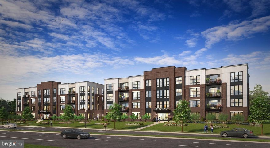 Discover boutique condominium living steps from Ashburn Station Metro. Homeowners at Metro Line Condominiums will come home to a close-knit community of three distinguished buildings with 16 single-level residences each. Homeowners will enjoy low-maintenance living with convenient on-site amenities, including a gaming lawn, fire pit and grill station.

Metro Line Condominiums offers a sophisticated new lifestyle, ideally located close to Metro, retail and recreation in the growing Ashburn area in Loudoun County. Sought-after shopping and entertainment destinations are a short walk away at Loudoun Station, as well as quick Metro access to the region's top destinations.

Come see for yourself, our light-filled corner Residence C with park view! 2 bedrooms, 2 bathrooms, and den – 1,804 sf all on one level lives like 2,500 sf – spacious, single level condominium with elevator access – includes private balcony, private garage, and private storage closet just outside your door. Additional features of this home include: Designer Kitchen with 6-piece appliance package, upgraded soft close cabinets, 11 ft island, quartz countertops and tile backsplash, luxury vinyl plank throughout the main living area, polished chrome faucets/fixtures/accessories, 50 amp dedicated outlet for car charging included in your garage, plus upgraded electrical and home tech packages to control HVAC, door locks, and select lighting in your home, remotely from your phone. ButterflyMX Smart Home Control touchscreen access to building. Convenience of Metro without the added tax. Community amenities include park with fire pit, gas grill stations, gaming lawns, fitness stations, plus quick access to W&OD Trail.