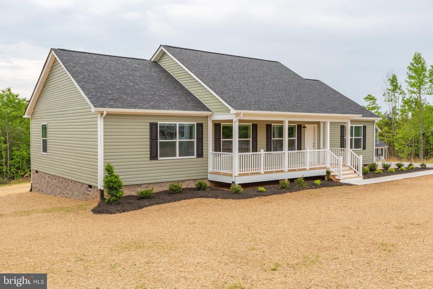 NEW!!!! COMPLETE This new 3 bed 2 bath 1800 sq.ft. home sits on 2.52 acres in the sold out Windover Subd. Home is nestled directly between Charlottesville and Short pump with just a little over a mile drive to 522! a large 28' saddle front porch, granite tops, open floor plan with TONS of natural light! Open kitchen floor plan, pantry, recessed lighting, HUGE living room. Large master bathroom and good size guest bedrooms! Beautiful landscaping across the front, large deck to enjoy a quite street on and rear deck!