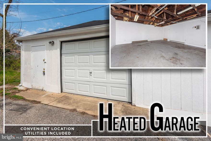 CONVENIENTLY LOCATED GARAGE WITH UTILITIES INCLUDED! This spacious and clean garage is located behind 7510 Belair Rd. Dimensions are approximately 16ft x 16ft, has heat & electric. Perfect for someone looking for a small workspace or a contractor looking for storage. Located minutes from 695!  COMMERCIAL AUTO BUSINESSES ARE NOT PERMITTED!