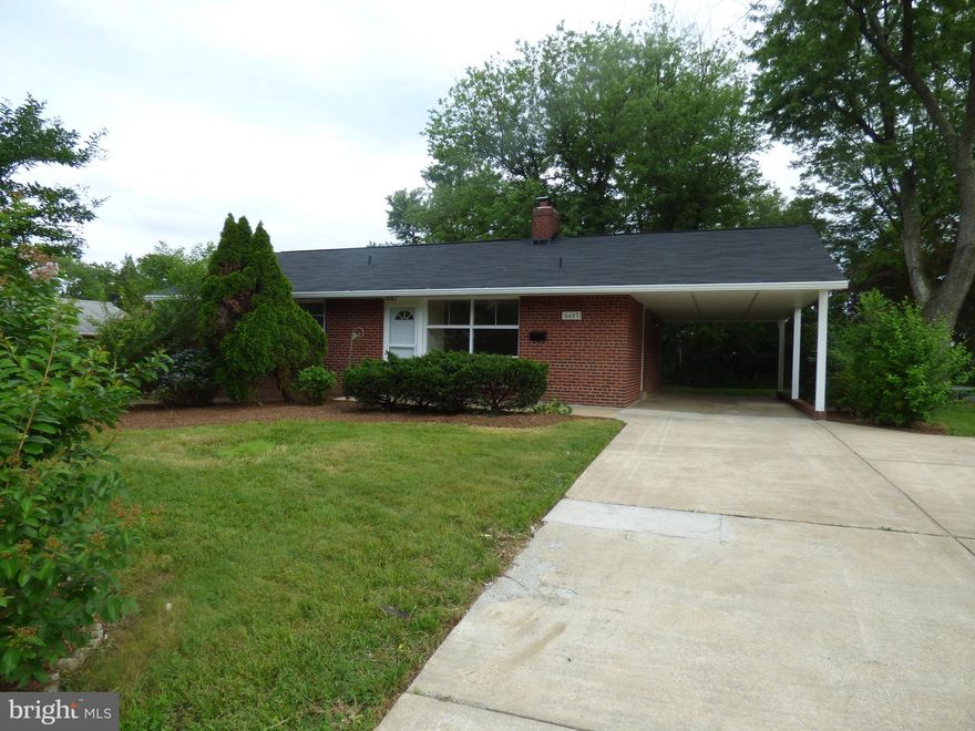 Open Sunday1-4 Beautifully updated 2 level Edsall Park rambler! Bright new kitchen features soft close cabinets, granite, SS appliances &ceramic tile. Shinning hardwood floor on rest on main level. Nicely updated full baths on each level. Huge LL w/ family room, new carpet &walk out. Big den w/windows &closet. New roof &some new windows! Carport,huge shed w/power! Great Location! Really Nice Home!