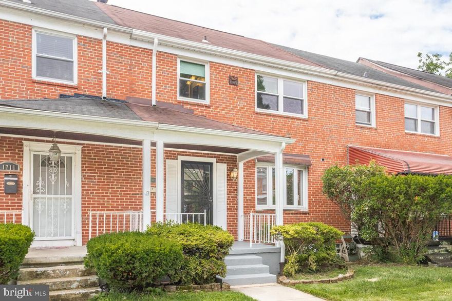 Located close to Morgan State University in the Perring Loch neighborhood, this beautiful brick, well-maintained rowhome is ready for immediate move-in. HVAC and HWH are both only 2 years old. The alleyway the home leads you to off-street parking  in the rear. Enjoy the comfortable porch in the front and greenspace in the back. Basement is finished with laundry.