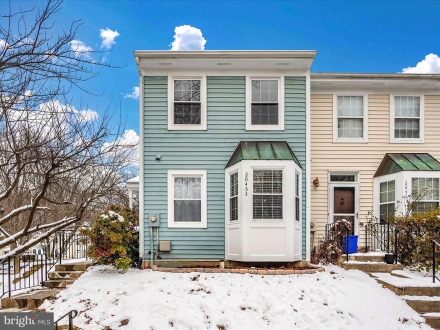 Welcome to this light filled, end unit town house with all the modern updates ready  for you to move right in! You will enter in the side of the unit to a large foyer which features a hall coat closet with open views to the main level. The updated kitchen which features ceramic tile floors, granite counters, marble backsplash and bright white cabinets and an eat-in breakfast nook! Proceeding through the galley style kitchen you are greeted with and open space, perfect for entertaining, and filled with bright light. A half bath finishes out the main level! The upper level features a hallway with linen closet and two bedrooms. Your Primary Bedroom features vaulted ceilings and plenty of closet space, plus an en-suite bathroom with updated flooring and fresh paint. On the other end of the hallway the 2nd bedroom is located with large windows and its own renovated attached bath, with new flooring, vanity and fixtures. Going back downstairs you will take another set of stairs to the walk-out lower level! Fully-finished with Family Room featuring custom built-ins, shelves and wood-burning fireplace create a cozy feel. Directly off of this you will proceed through a door to the "bonus room" that could be an office, guest space, playroom, anything you can imagine! Laundry is located in here along with your utilities. Not only is the house updated and well-maintained but major updates like a new roof, AC/Furnace Unit, Water Heater and LVP throughout. You are in a neighborhood setting with mature trees, but just a short drive to major commuter routes, shopping centers and restaurants, so come on in and check this lovely end unit townhome out for yourself!