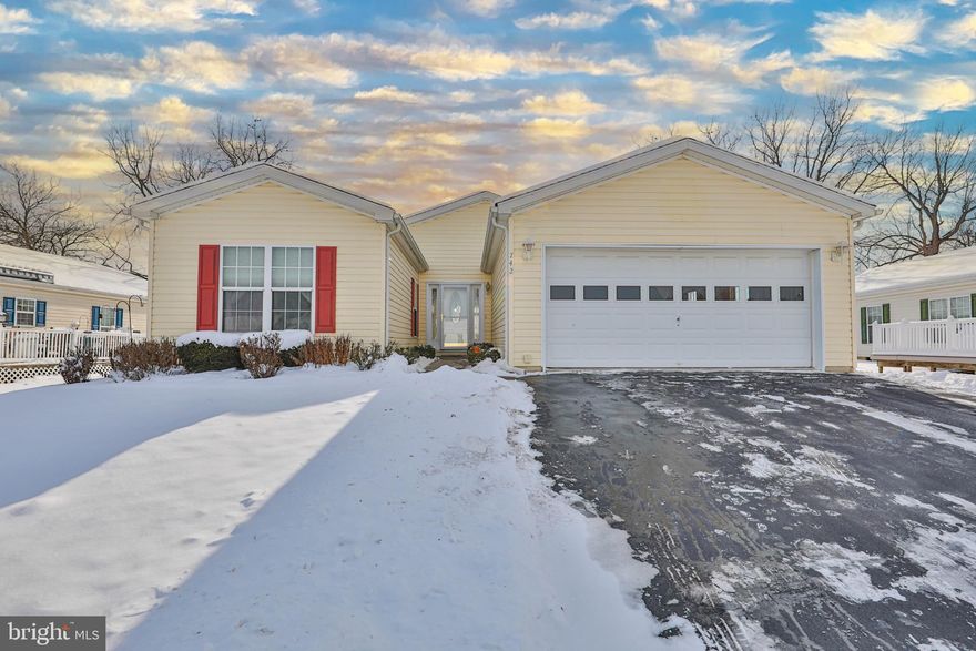 First Time on the Market! Make your appointment today to see this LOVELY RANCH Home located in the highly sought after Jacob's Farm 55+ Senior Living Community! The largest floor plan in this community, the Linden - A thoughtful layout that is great for ENTERTAINING and HOSTING company. This Kitchen is fully equipped and features an abundance of wood cabinets and CENTER ISLAND with SNACK BAR! Plenty of STORAGE here. An OPEN FLOOR PLAN between the KITCHEN, DINING ROOM, and LIVING ROOM! Enjoy relaxing in this PRIMARY SUITE which has plenty of space for a SITTING AREA. The primary bath is equipped with a WALK-IN SHOWER, DOUBLE BOWL VANITY and LARGE WALK-IN Shower. The Laundry room with WASHER & DRYER is located right off the SPACIOUS 2-Car Garage. Need more storage?! No problem – Attic Storage is located above the Garage. Enjoy the outdoors on the DECK with RETRACTABLE AWNING - ensuring a pleasant experience on even the hottest days! 2024 HVAC, 2022 WATER HEATER, and 2024 SEALED DRIVEWAY! Lovingly maintained, this is a MUST SEE home! The community offers a CLUBHOUSE and FITNESS CENTER, a GAME ROOM, BOCCE BALL COURT, SPORTS COURT, and Hosts Numerous EVENTS! Conveniently located near Major Highways, Shopping Centers, Restaurants, Hospitals and More! Schedule your appointment today!