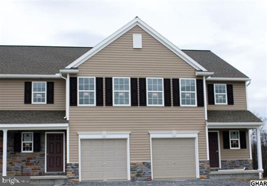 Ready for immediate settlement. New end-unit townhouse by EGStoltzfus Homes! Platinum Package includes everything in Gold Package + hand-scraped Hardwood on 1rst Floor, Granite tops w/ceramic backsplash, Island w/pendant lights, Recessed lights, Smooth-top range, water line for frig, GDO, & more- 2 Interior plans available: Gold $177,900 & Platinum $189,900; end-unit has 5K Premium.  Townhomes can be built w/either interior package: Gold or Platinum. ** List price reflects all available incentives **