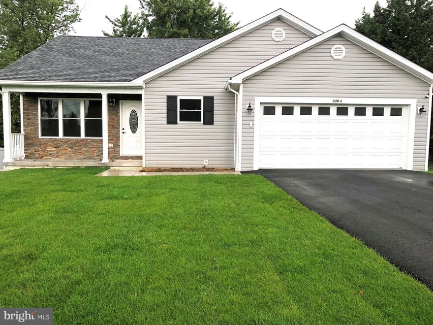 336 #A- Beautiful Brand New Rancher! Open floor plan,  stainless steel appliances, counter tops of "Iced White Quartz" and nice deck. Master Bedroom with 2 closets (one of them walk-in closet). Laundry room with brand new washer and dryer. Property has outside security cameras that convey with the property. GREAT LOCATION! Close to schools, shopping, hospital Rt.11, Rt.45, and I-81.