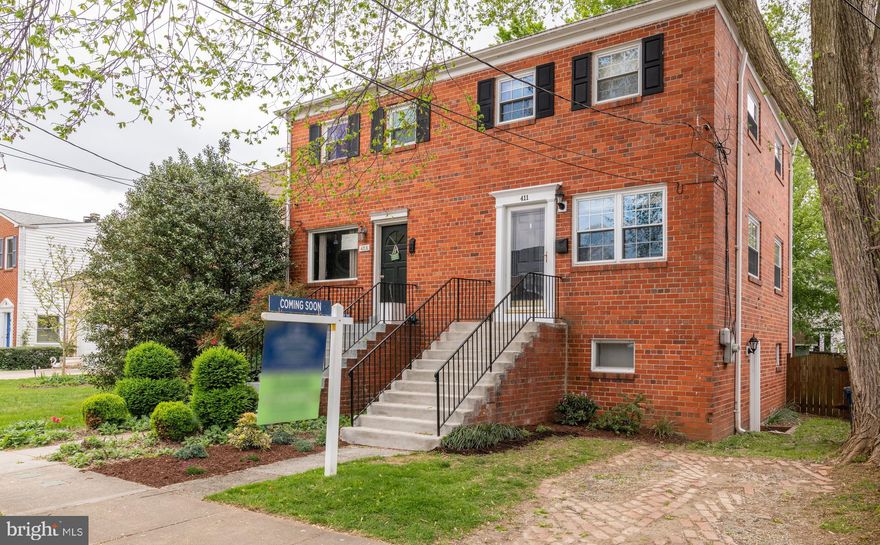 Ideally located just steps to "The Avenue," this 3-level all brick townhome has everything you need!  A sunny living space with hardwoods invites you into this semi-detached 3 bedroom home. Flow right into the dining area that boasts a ton of natural light through a beautiful bay window overlooking the backyard. Easy to grill as the glass door leads out to a deck for entertaining al fresco during those perfect Spring days. Continue upstairs where you'll find 3 bedrooms (all have hardwoods beneath the carpet) and a full bathroom.  You'll have plenty of space for a guest room or home office here! The lower level is large and open, providing the perfect space for a second living room, den, or larger guest space. The sky's the limit. This home is anchored in the heart of Del Ray, near shops, restaurants, Farmer's Market, parks, trails, and more.  Leave your car in the driveway and enjoy all that Del Ray has to offer! Welcome Home!