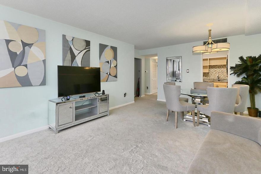 Incredible Value, Priced Below Tax Assessment. Modern High-Rise Living with Stunning Views

This beautifully updated condo offers the ideal combination of comfort, convenience, and contemporary style. Set in a secure, amenity-rich building with concierge service and an elegant lobby, the home is truly move-in ready and perfect for anyone seeking effortless urban living.

Step inside to an inviting open layout enhanced by soft designer colors, updated finishes, and floor-to-ceiling windows that fill the space with natural light. The spacious living room flows easily onto a private balcony with sweeping, unobstructed views. It is an ideal spot for morning coffee or relaxing at the end of the day.

The upgraded kitchen features granite countertops, a decorative tile backsplash, quality appliances including a built-in microwave, and plenty of cabinet space. A modern chandelier highlights the dining area, and a convenient home office nook adds versatility. Recent updates, including a newer electrical panel, thermostat, outlets, and an in-unit stackable washer and dryer, offer both comfort and peace of mind.

The generous bedroom includes a walk-in closet with custom shelving and enough room for a sitting or dressing area. The full bathroom has been stylishly renovated with sleek fixtures, contemporary tilework, and a modern vanity that creates a spa-like experience.

Residents enjoy a wide range of amenities, including a fitness center, community room, outdoor pool, tennis courts, a dog-walking area, and walking paths that connect to nearby Stevenson Park. All utilities, except phone, internet, and cable, are included in the condo fee.

The location is ideal for commuters and is only minutes from Alexandria shopping, dining, and entertainment. This home offers exceptional value in a highly convenient setting.

Do not miss your opportunity to enjoy high-rise living at its finest.