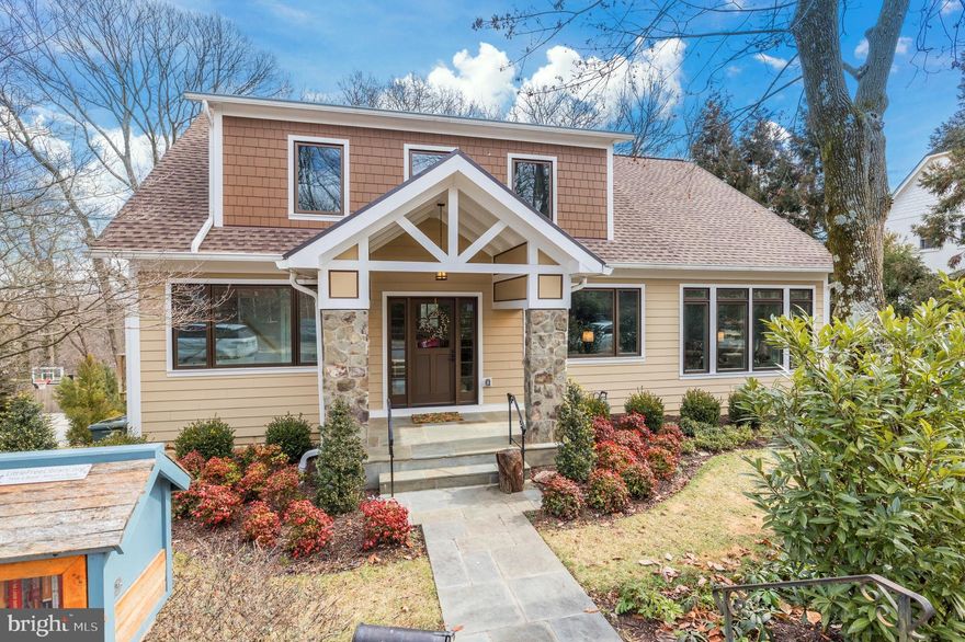 Welcome to this amazing beautifully wooded oasis in the middle of Arlington.  This 1920 Sears bungalow was totally renovated using high end finishes and designer appointments throughout.  Open floor plan with two sided fireplace between the living and family rooms. Family and Dining rooms with walls of windows. Reclaimed hardwood floors on the main and upper level. Chefs kitchen with custom cabinets, a center island with seating, Viking six-burner gas stove and Subzero refrigerator.  Main level bedroom with full bath.  Owner suite with shiplap walls, high ceilings, glass doors to upper level deck and two walk in closets and luxury bath with heated floor. Walkout lower level has a bedroom and full bath, recreation room, multipurpose room and utility/storage room. Lee Heights is just off of Lee Highway with an express bus to Rosslyn and just 2 miles to Ballston Quarter and Metro and four miles to Washington DC. You can walk to the Lee Heights Shopping Center with restaurants, coffee shops and specialty stores. Just minutes to the George Washington Memorial Parkway, I-66 and Clarendon. Within a few miles of the Potomac Overlook Regional Park and the Custis Biking and Hiking Trail.