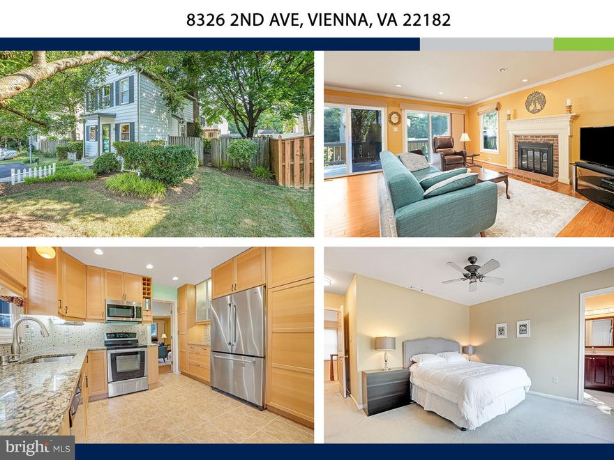 Welcome to this delightful home, in an exceptional location just two miles from both Tysons Corner and the Mosaic District. The updated kitchen boasts granite countertops, stainless steel appliances, hardwood cabinetry with pullout organizers, and a dining nook. The bright living room is surrounded by windows and sliding glass doors, providing a nice view of the backyard while making it an ideal space to entertain around the wood-burning fireplace. Upstairs, you'll find three generously sized bedrooms and two bathrooms. The primary bedroom features a charming window seat, a built-in wardrobe, a walk-in closet, and an en-suite bathroom. Step out onto the private deck, perfect for sipping your morning coffee or unwinding with a book. All bedrooms offer ample storage, including space under the custom window seats, plus convenient attic access for seasonal items. The lower level includes a recreation room with walk-up access, ideal for accommodating out-of-town guests. Additionally, there is a laundry room, a bonus room, and a full bath on this level. The outdoor space is equally impressive with lovely perennial plants, a spacious deck perfect for al fresco dining, and plenty of room for pets and friends to play. The front driveway includes an electrical outlet, previously used to charge the owner’s vehicle. Additional features include double-hung windows for easy cleaning and decorating, a beautiful cherry tree in the front yard with stunning white flowers, a friendly neighborhood with no HOA, LED recessed lighting, new carpeting in the lower level (2024), and a hot water heater replaced in 2021. Beyond the wonderful home, you'll enjoy being just blocks from the W&OD trail, offering miles of scenic trails from Purcellville to Shirlington. The property is also less than two miles from two metro stations and is part of the highly-rated Stenwood, Kilmer, and Marshall school pyramid (as rated by GreatSchools.org). Don't miss the opportunity to make this home yours!