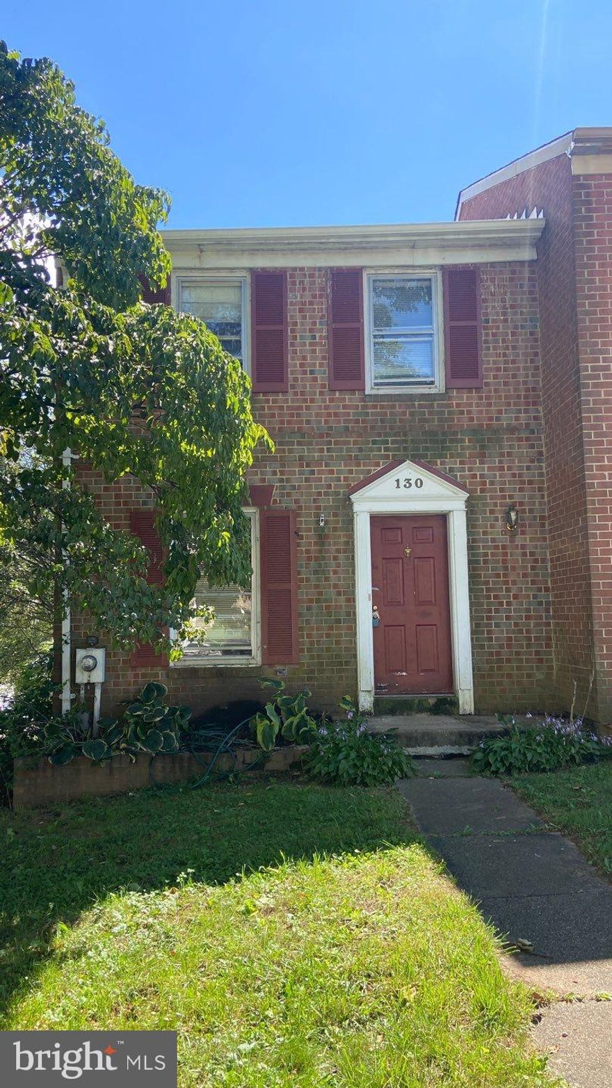 Investment Opportunity!   Selling AS IS. This 4 bedroom and 2.5 end row townhome needs some love but has lot’s of promise.  Large living room and dining combo and eat in kitchen.  The lower level has a family room which once had a fireplace.  Nice corner lot with mature trees.