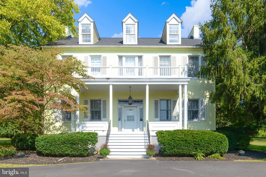 OPEN HOUSE SUNDAY 11/17 12-3PM.  OFFERS DUE BY TUESDAY 11/19/24 at Noon.  Simply a special property to call HOME.  Situated on just shy of 16 acres, the serene beauty of this land and home are a piece of history and heaven.  Property consists of 3800+SF home, Bank Barn, Spring House, and Chicken Coop.   Once a barn for dairy cows, seller converted barn for horses.    Main House is Grand.  Soaring Ceiling Height,  Impressive Entry with Large Rooms.   Main level suite with access to Covered Porch and Courtyard is a special feature, could be main level primary, au-pair suite, or home office that can welcome clients through a separate entry.  Upper First Level has 3 large bedrooms, including a Primary Bedroom with changing room and attached Bath.  Upper Second Level has Recreation Room,  bedroom and full bath.