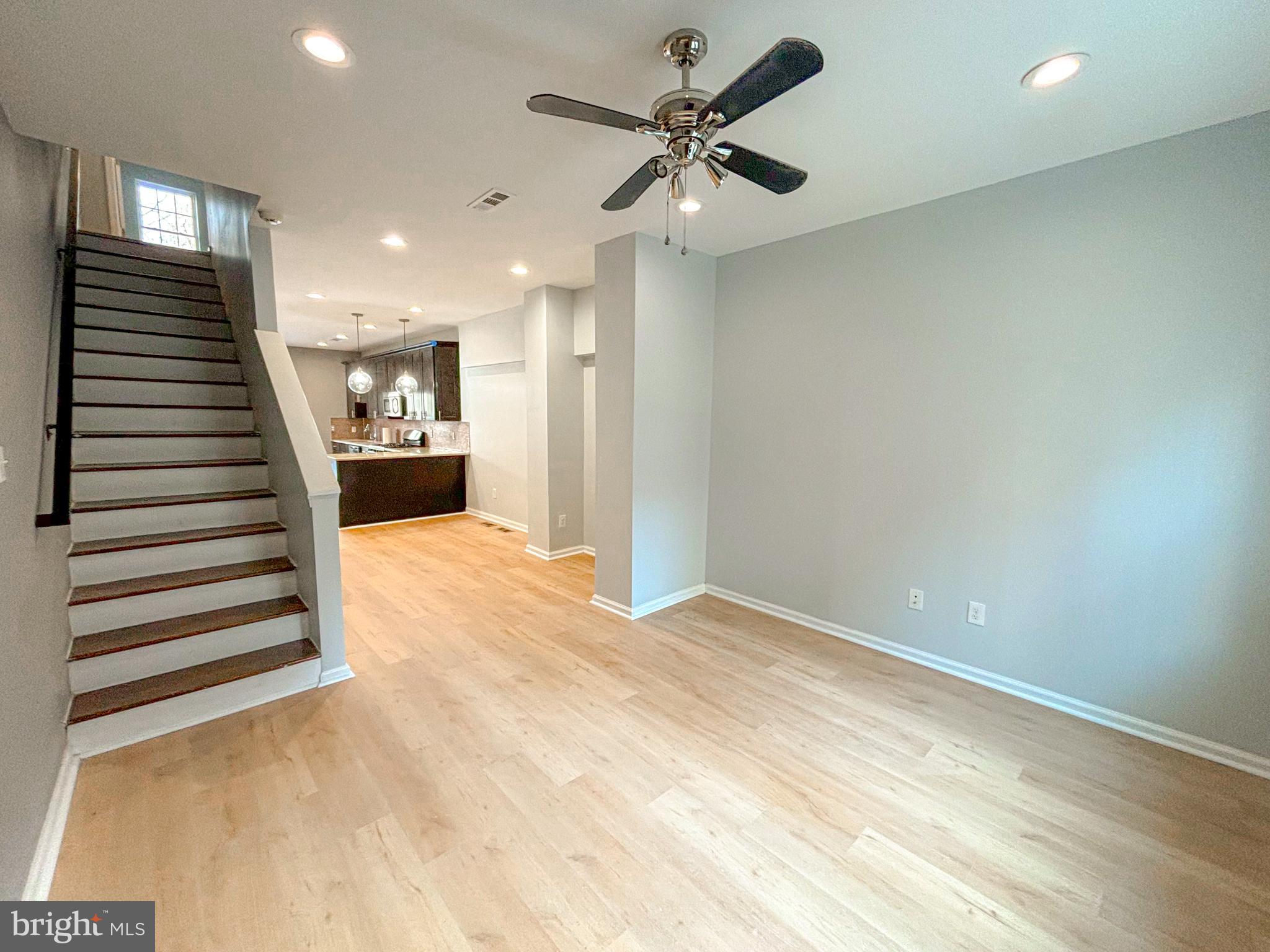 Nestled in the heart of Graduate Hospital, 753 S Chadwick St is a beautifully updated and spacious 3-bedroom, 2-bathroom townhouse offering modern city living. The first level features distinct spaces for a living room, dining room, and an expansive kitchen with ample storage, making it ideal for entertaining or everyday living. Just off the kitchen, step outside to a massive backyard—perfect for outdoor dining, gardening, or relaxing.
The second level includes two well-sized bedrooms, a full bathroom, and a laundry area for added convenience. The entire third floor is dedicated to the primary suite, complete with an en suite bathroom and direct access to a private rooftop space with great city views. Pets are welcome on a case by case basis, tenants are responsible for utilities