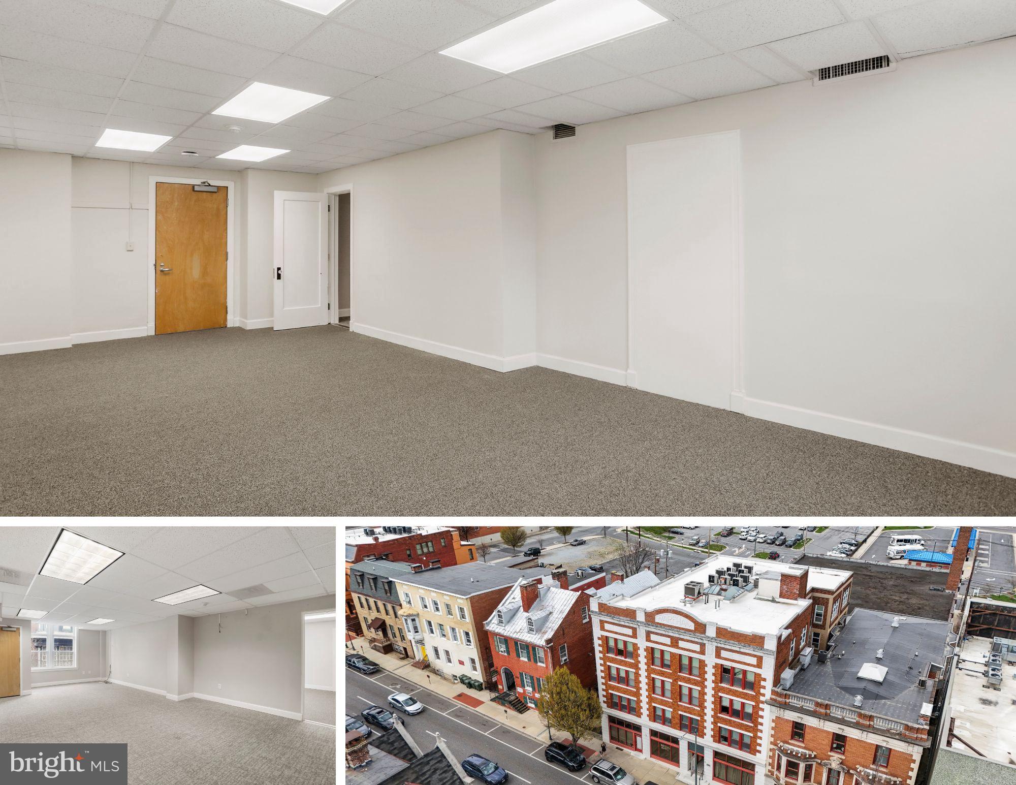 Spacious 900 SF office suite available in the Wareham Building. This suite features three adjoining rooms, offering plenty of space for a growing business or professional office. The suite includes access to a shared common area and a kitchenette. Located on the second floor, this office provides easy access to local amenities and comes with private parking, elevator access, and a secured main entrance. Situated in the heart of downtown, this space offers great visibility and convenience in a vibrant commercial district.