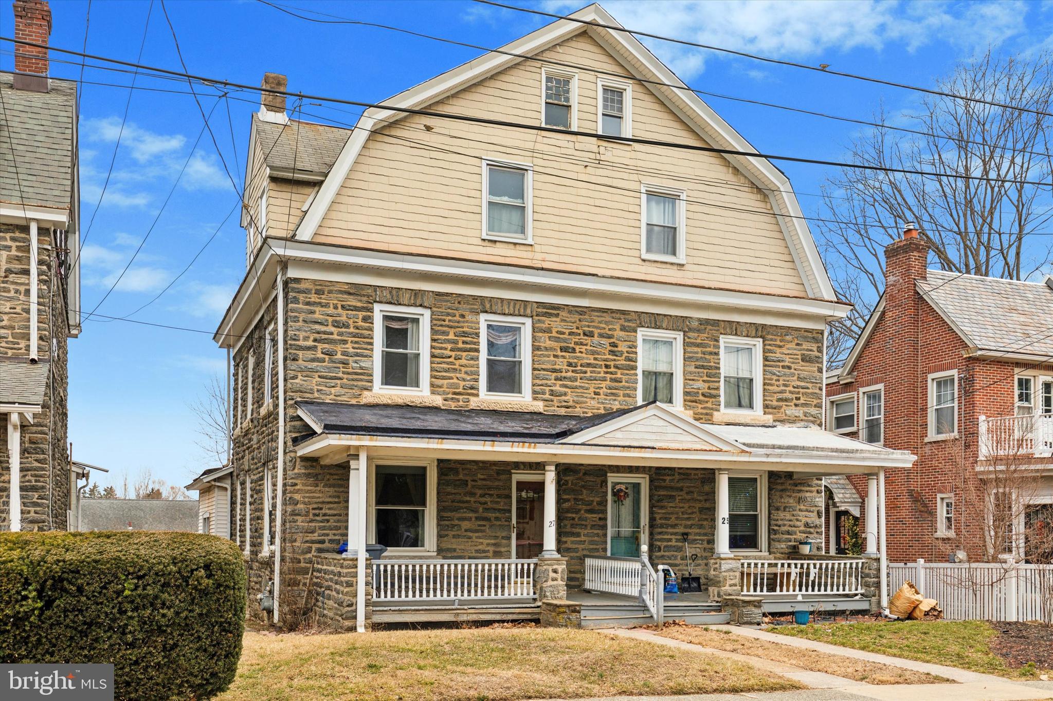 Step back in time to enjoy this classic stone twin home in Wyncote .
Beautiful trim , hardwood floors and a feel of a by gone era when there was pride of construction.
The home needs someone to bring it back to it's original grandeur - there is a wonderful amount of living area for you to enjoy .
Convenient to shopping , center city , trains and all the area has to offer,