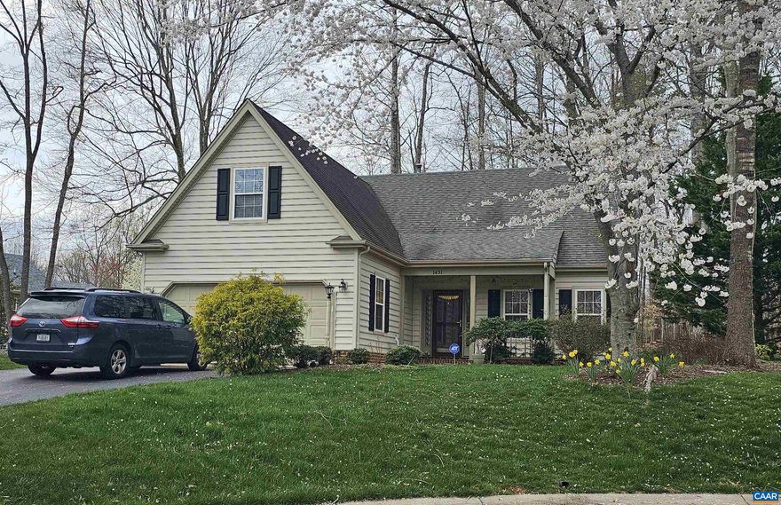 WELL MAINTAINED and UPDATED home in FOREST LAKES on a quiet cul-de-sac. ONE LEVEL LIVING with first floor MASTER SUITE(with whirlpool tub and walk-in closet), FORMAL dining room, VAULTED ceilings, large family room with GAS FIREPLACE and LIGHT FILLED eat-in KITCHEN with granite countertops and breakfast bar. Additional SPACIOUS bedrooms on second floor, LOFT AREA and plenty of STORAGE in the eaves -plus TWO CAR GARAGE, yard with GARDEN SPACE and relaxing patio. All this plus minutes from SHOPPING, DINING, 29N, NGIC, and just a short drive to DOWNTOWN CHARLOTTESVILLE and UVA.