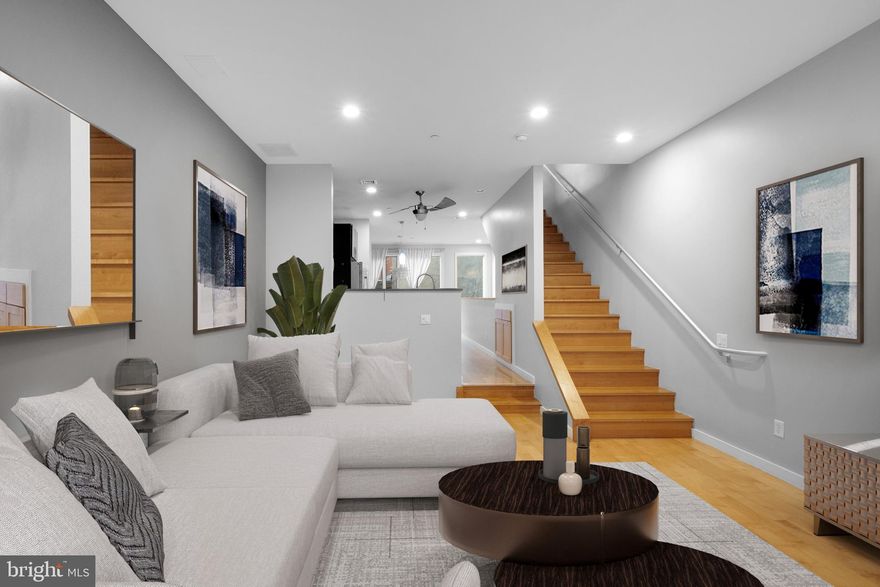 Welcome to this stunning 4-bedroom, 3-bathroom CORNER HOME, LOCATED IN THE HEART OF VIBRANT NORTHERN LIBERTIES. 
Upon entering the home, you'll find a bedroom on the first floor, providing privacy and versatility. Just outside the guest bedroom or office, enjoy your own PRIVATE GARDEN, an exclusive feature offered only by the house on the corner. The second floor boasts an EXPANSIVE OPEN DESIGN, complete with OVERSIZED WINDOWS that flood the space with natural light. This level features a generous dining room, a sleek kitchen, and a cozy living room, with the kitchen offering an open view of the large living area—ideal for hosting gatherings and entertaining guests.
The third level of the home includes two spacious bedrooms, a full hall bathroom, and a dedicated laundry room, making everyday living a breeze. The entire fourth floor is dedicated to the luxurious primary suite, offering wonderful space for a sitting area or a private home office. The primary bathroom is a true retreat, featuring a beautifully tiled shower, a double vanity, and sliding glass doors that lead to a PRIVATE ROOFTOP DECK, where you can unwind and enjoy stunning 360 city views.
The FINISHED BASEMENT is a versatile space with enough room to serve as a gym, a playroom, or a hang-out area for family and friends. Completing this home is the convenience of a TWO -CAR GARAGE, ensuring parking is never a hassle.
Just a short walk from some of the city's finest coffee shops, restaurants, and local amenities, this home offers both comfort and convenience. With a spacious open floor plan, a finished basement, and a private rooftop, it is the perfect blend of modern living and city charm. This exceptional home offers the perfect blend of style, space, and location in one of Philadelphia's most sought-after neighborhoods and is an easy commute to Temple and Cooper Hospitals. Don’t miss the chance to make this beautiful home yours!