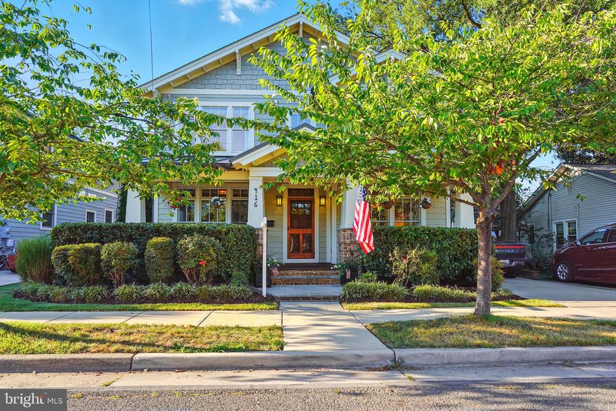 ***B I G   PRICE  IMPROVEMENT!!***Experience exceptional craftsmanship, timeless elegance, convenience and the ultimate of in town living in this stunning like new custom-built home just steps from " The Avenue" and all that Del Ray has to offer. Bathed in natural light from large windows with transoms, the spacious and yet inviting formal and informal rooms are graced with reclaimed heart of pine floors throughout ( entire upper 2 levels)  —each board telling its own story and adding warmth and character to the home. Thoughtfully built with the option to have a formal dining room or Living Room and a separate Home Office, this home adapts and adjusts fluidly to the owners current needs. The chef’s kitchen is a showstopper, featuring custom built inset cabinets, professional-grade stainless steel appliances, quartz countertops, and an expansive island perfect for both cooking and entertaining. Just off the kitchen, is the large and yet cozy family room with a fireplace, coffered ceilings and detailed molding that continue throughout the home. This one is a stunner!! The formal dining room and mudroom with cabinets and side entrance are accented with wainscoting. Upstairs, you’ll find four large sun-filled bedrooms, 3 full baths and the upper level laundry...….The grand primary suite with a spa-like marble bathroom and oversized walk-in closet is like a small slice of heaven in Del Ray. The fully finished lower level offers 9-foot ceilings, wood look Coretec waterproof flooring, a second fireplace, a large recreation room, gaming area, separate home gym, and generous dedicated storage. Enjoy peaceful mornings on the wide front porch, or relax on the rear covered porch overlooking the custom brick patio and  landscaped rear yard.  Large front and rear porches, rear brick patio, large fenced rear yard  AND Off-street parking...True inside and Outside living at its finest!... all of this located just a few short blocks from Braddock Metro and and a short stroll to the shops, restaurants, and cafes that make Del Ray one of Alexandria’s most sought-after neighborhoods-------Junction Bakery, the Beer Garden, Grocery stores all within minutes walk! ….You don't see this come around often!! This home offers the perfect blend of luxury, space, and walkable city living all just off   "The Avenue"