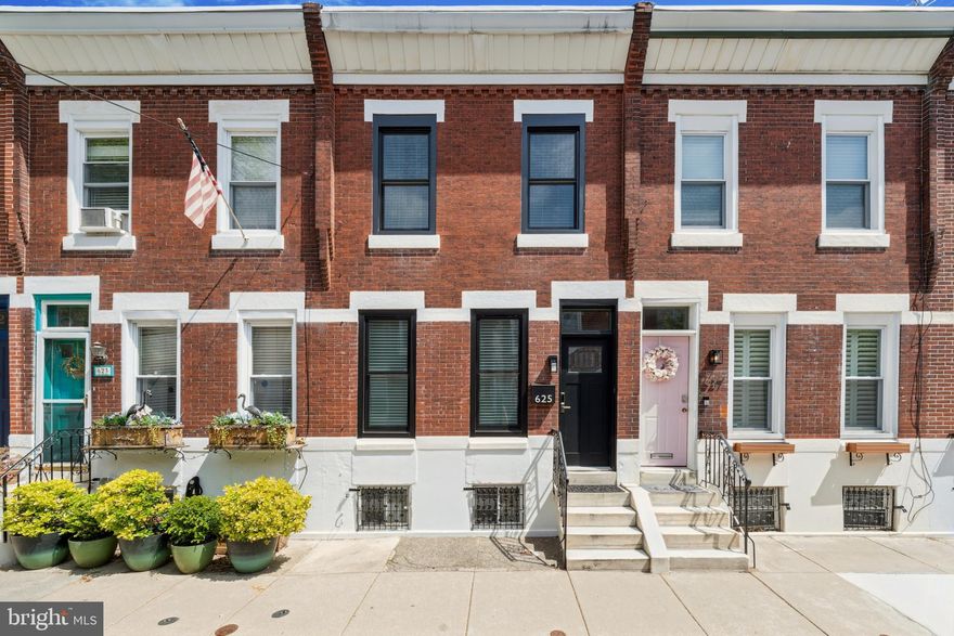 SHOWINGS START SATURDAY 4/26, AT OPEN HOUSE 12-2pm

Welcome to 625 S Bambrey Street a stunning recently updated 2-story townhome located on one of the most desirable tree-lined blocks in the Fitler Square area and The Albert M Greenfield School Catchment.  This charming 60 foot lot is a creative blend of modern finishes mixed with wonderful original details throughout. Essential new improvements boast central air condiioning, 2 new bathrooms, renovated front basement recreation room,  custom front entry  door, Anderson replacement windows on front of home including mailbox and LED light fixture, freshly painted interior/exterior to name a few. Enter through the enclosed vestibule entrance with french glass door leading to a spacious open concept living, dining and kitchen accented with beautiful inlaid oak flooring. A bonus room den/office with recessed lighting overlooks the sunny picturesque brick lined patio perfect for relaxing, entertaining and griling with appropriate electrical outlets. The handsome staircase to the second floor opens to original pine floors, a hallway separating  3 bedrooms and hall closet.  A neutral color full bath features a modern glass shower and large sunlit window. The rear bedroom includes plentiful built in shelving, 2 large windows, and ample closet space. The middle bedroom with window and closet can be used as a convenient laundry/office/nursery (existing washer/dry there). The primary front bedroom showcases 2 large windows that overlook the tranquil street view in full Spring bloom. Double wall closets provide ample space for clothes storage, furniture and modern ceiling fan. The staircase to the basement opens to a fabulous finished recreation/guest room accented with new luxury vinyl plank floors, new recessed lightlng and  repainted. A second neutral color bathroom with shower is strategically placed for access. Remainder of this full size floor includes a second laundry hook-up, laundry tub and large storage space in the rear. You can enjoy all the activities, restaurants and cafes the area has to offer steps away from your new home. Be sure to stop by Schuylkill River Park, Schuylkill RiverTrail, Markward Playground, tennis courts and dog parks. Don't miss nearby indoor/outdoor dining spots including Ambrosia BYOB, , Trattoria Carina, Sally's, Cafe Lutecia, Rival Brothers, Mr. Rabbit, Pub & Kitchen and more. Just minutes to UPenn, CHOP, HUP, University City, publc transportation, major highways and easy access bike paths.  Location is key and this home is a winner!