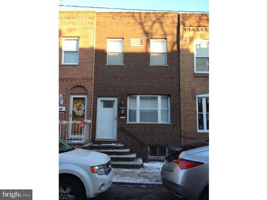 Charming 3-bedroom home on a cute S. Philly block.  Great opportunity for investor or 1st-time buyer looking for a great price but not afraid to do a little work.  Brick fa ade leads you to a living room/dining room combo with high ceilings, coat closet and beautiful wood floors with inlay.  Large eat-in kitchen with tons of cabinet and counter space leads to a sizeable concrete rear yard.  3 bedrooms each with nice closet space and 1 hall bath upstairs.  Deep basement with  powder room, washer/dryer and mechanicals.  Home needs some updating but has tons of potential.  Great opportunity when you look at the comps and consider the price.  Nice S. Philly block is ready for you to be their new neighbor.