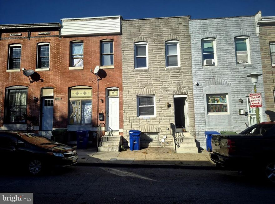 ONLINE AUCTION: Bidding begins 12/26/2025 @ 10:00 AM. Bidding ends 12/30/2025 @ 11:30 AM. List Price is Suggested Opening Bid. Deposit: $5,000.

This historic two-story townhouse is located in the Baltimore Highlands neighborhood of Baltimore City. Residents can enjoy nearby attractions such as Patterson Park, the Shops at Canton Crossing, Canton Waterfront Park, and Johns Hopkins Bayview Medical Center. The property is vacant. It also offers direct access to Interstate 95 via the Fort McHenry Tunnel, which is a key regional route.