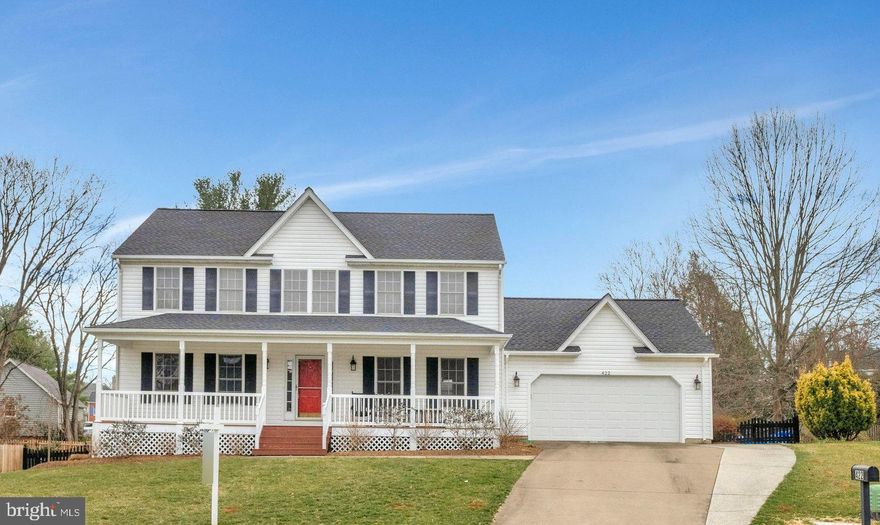 All offers due in by noon Monday. Sellers prefer Allied Title.  Welcome to your dream home in the heart of Purcellville's coveted Catoctin Meadows neighborhood! This stunning single-family home boasts 4 spacious bedrooms, 3.5 bathrooms, and over 3000 finished square feet of all nestled on one of the best lots in the neighborhood, sized just under a half-acre. As you approach this charming home, you'll immediately Fall in love with the inviting front porch, perfect for relaxing and enjoying the serene surroundings. Out back relax on the large deck overlooking the fenced in yard. The kitchen is beautiful with white cabinets, stainless appliances and new quartz. The home has been freshly painted and the wood floors on the main level refinished last week as well as new carpet on the stairs this Friday. Primary and hall bathrooms both renovated in the last few years really add to this home! The walkout basement offers an additional full bathroom as well as a bar area and more space for a pool table, entertainment area or home gym.  Notable recent improvements include a new roof (2021), new water heater (2019) and new appliances in 2018. Newer washer (2021) and dryer (2018) and more! Don’t miss this opportunity to make this house your home!