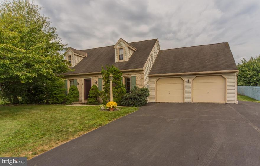 This conveniently located cape cod is ready to move right in to. First floor bedroom and full bath plus two additional bedrooms and full bath on the second floor. Oak kitchen with island and all appliances. Finished lower level family/rec room with propane fireplace, enclosed porch, heat pump and central air. 2 car attached garage plus extra driveway and a 24x12 shed with overhead door.