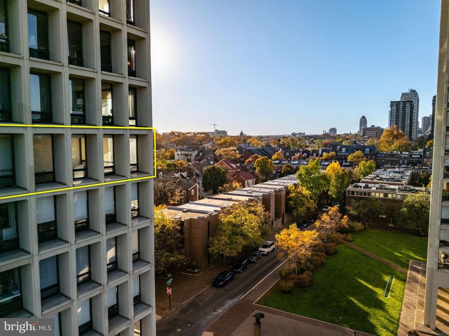 NEW LISTING! Your very own urban oasis with UNPARALLELED VIEWS from sunrise to sunset! Rare opportunity: Open and airy 2 bedroom, 1 bathroom Residence located in Society Hill Towers, a full-service condominium designed by world famous I.M. Pei. Flooded with incredible natural light, this 1,131 Sq. Ft. home offers an inviting an open layout with HUGE floor-to-ceiling windows that frame breathtaking views of center city, elegant Society Hill, the Ben Franklin Bridge, Delaware River, and beyond! The open living room/dining room seamlessly flows into the kitchen, creating a perfect space for entertaining and everyday living. There are two spacious bedrooms, each offering a sanctuary of relaxation with oversized windows that highlight sensational views of the Benjamin Franklin Bridge and Delaware River. Society Hill Towers is a true gem, situated close to to the finest restaurants and shops Center City has to offer! Located in the shopping plaza is award winning Zahav Restaurant, Sue's Produce Food Market and a dry cleaner. Other amenities include an UNDERGROUND GARAGE for an additional fee accessible by the elevators, with locked bicycle storage rooms. Enjoy the large, secluded outdoor in-ground SWIMMING POOL, its grounds, grills and locker rooms. The Towers has an upgraded FITNESS CENTER, hospitality suites for guests, community room, and storage lockers pending availability. All amenities mentioned are available for reasonable additional fees. Easy Access to 676, 76, I95 & Public Transportation. Book your Showing Now!