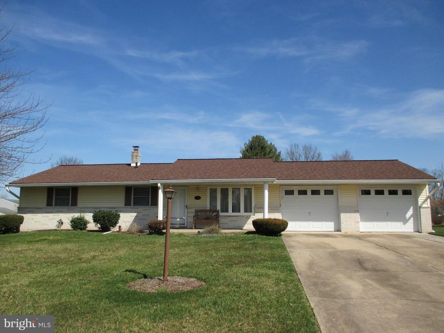 Excellent one floor living in this home in Dover School District. This home offers 3 bedrooms, 1 bath, 2 car garage, sun room, 10 x 25 covered patio, fenced rear yard, newer roof and central air, 10 x 14 storage shed, and more. This home is well maintained and conveniently located.
