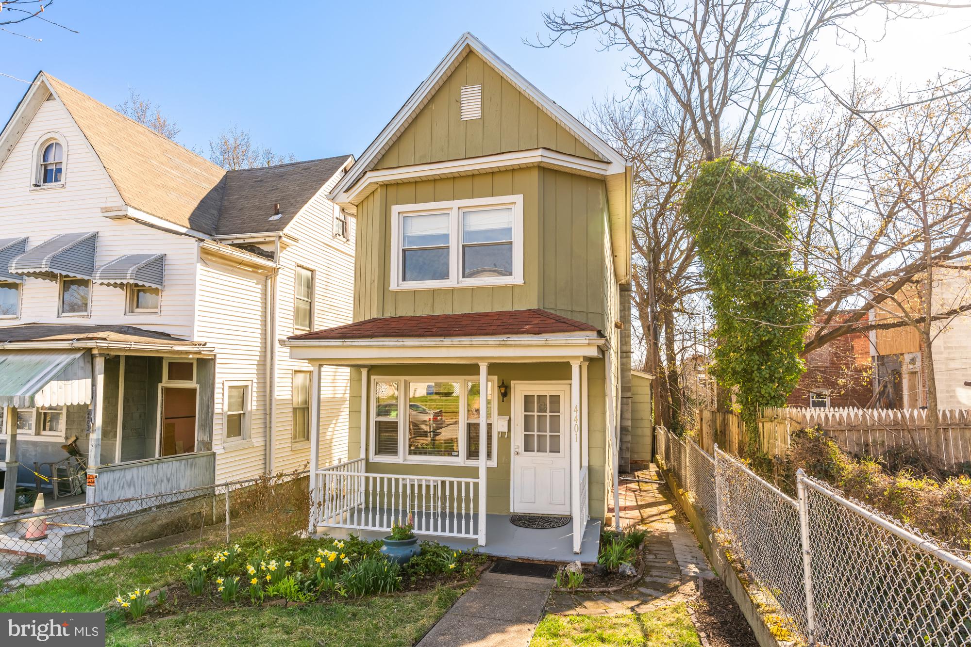 *Property is sold AS IS* Welcome to Wrenwood! A storybook charmer brimming with character and updates! This 2-bedroom, 1-bathroom home has beautiful wood floors, restored trimwork, kitchen updates, and a huge backyard.
The first floor has a classic living room, where natural light cascades through new front windows. The central dining room, complete with an archway, is great for hosting or every day, while the cozy breakfast nook in the kitchen invites you to enjoy your morning coffee. Recent kitchen updates in 2020, including granite counters, and a 2022 dishwasher.
A versatile, walk-out basement has a partially finished living space, and a great workbench area. This level also houses a washer and dryer, which are included, and features a sump pump. Enjoy soaking the sun on the walk-out porch. The spacious backyard offers a green oasis perfect for gardening or recreation.
Additional features include a water tank in 2024, a new shower surround with a big tub, and a 2015 chimney liner replacement under previous owners. A mix of heating including a mini-split system upstairs and water radiators throughout. Mini-splits make a HUGE difference - evening the heat in the winter, keeping it very cool in the summer.
Around the corner from the York Road corridor of business, 4401 Wrenwood is in Wilson Park close to neighboring communities of Govans, Pen Lucy, Waverly, Northwood, and Guilford. Situated midway between 33rd St / Charles Village and Northern Parkway / Belvedere, you can easily get to the Waverly Pratt Library, YMCA, and Farmer’s Market, or hop to Hex Superette, Angeli’s Pizza, Clark Burger, and Belvedere Square. City transit points on nearby York Road. *Reach out to Listing Agent with any questions regarding AS IS sale*