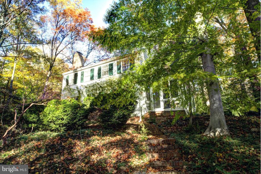 WONDERFUL NEW PRICE for the Opportunity to purchase 3+ acres on Prestigious Crest Lane!  Charming Colonial currently located on this Beautiful Wooded Property however perfect site for a Magnificent Estate Home.  Privacy and Nature yet minutes to DC.  Plat and some engineering is available.