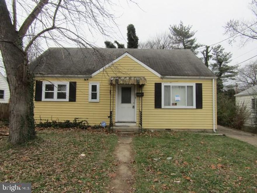 Amazing opportunity to reimagine  and create your dream home.  Endless possibilities and potential with this gem.  Come and see all the potential here.  Spacious bedroom and 2 car detached garage.  Location has shopping center, dining, shopping, public transportation, easy access to interstate throughways, and easy access to downtown Washington, DC and Baltimore.