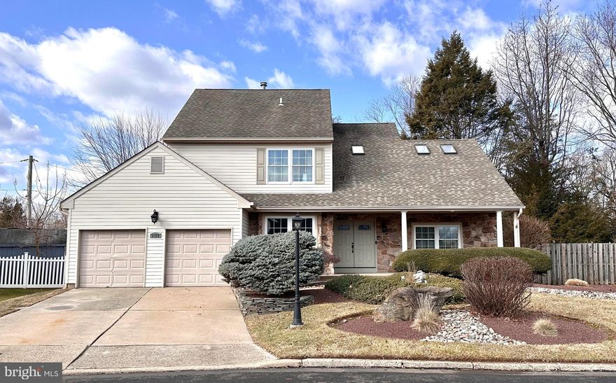 Welcome to this stunning 3-bedroom, 2.5-bathroom home located in the highly sought-after Village Greene neighborhood!  This beautiful residence boasts an inviting open concept kitchen, with tasteful finishes including stainless steel appliances, soft close cabinetry, pantry and quartz countertops and opens up to the beautiful family room with a stone wall fireplace, perfect for entertaining.  Also on this main level of the home is the  foyer, formal dining room, living room with plenty of natural light shining through the skylights, a powder room, laundry facility and a bonus room off the foyer which could be used as an office, playroom, or additional bedroom. On the upper level, is the spacious primary suite with a walk-in closet, a large sitting area, and a new luxurious bathroom featuring an oversized shower with a rain shower head/body jets, wet bath that is waterproof, pebble shower floors with matching accent walls offering a serene retreat.  Also on this level are 2 additional spacious bedrooms with great closet space and an updated hallway bathroom!  This home includes a full expansive basement complete with a bar and plenty of storage, a 2-car garage and a fenced in backyard with a deck and hardscaped patio.  The home is close to local schools, shopping centers and dining providing everything you need within a short distance as well as quick access to highways.  Don't miss your chance to own this exceptional home in a fantastic community!
A/C 2023, Water Heater 2022, hard-wired smoke detectors throughout home, Leafguard  gutters with lifetime transferrable warranty