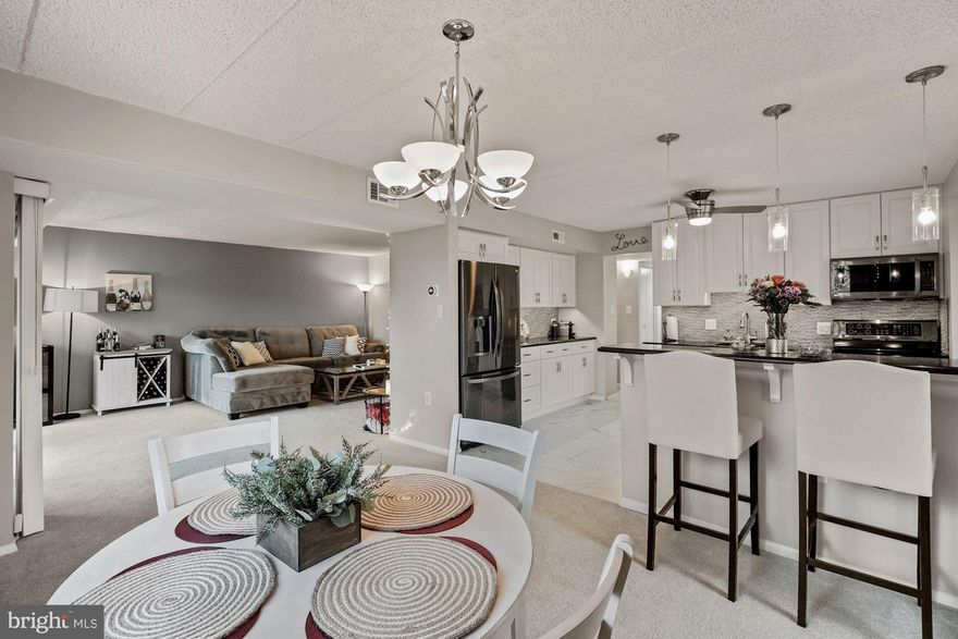 This condo has major wow factor. When you  walk in you will be welcomed warmly by the spacious open floor plan and effortless flow. This condo has a huge living room that gives you the opportunity to invite guests over to binge your favorite show or watch the game. The updated kitchen is the centerpiece of this home and a great space to entertain. The owners bedroom easily fits a king bed and other bedroom furniture and has great closet space. The second bedroom is very spacious and can be used as a bedroom or office. This condo has an updated bathroom, washer and dryer in unit and two large closets for storage. The location completes the checklist as this is in the middle of everything and close to 395/495/95. Quick Uber or drive to all of the shops, restaurants and fun in Shirlington & Old Town Alexandria.