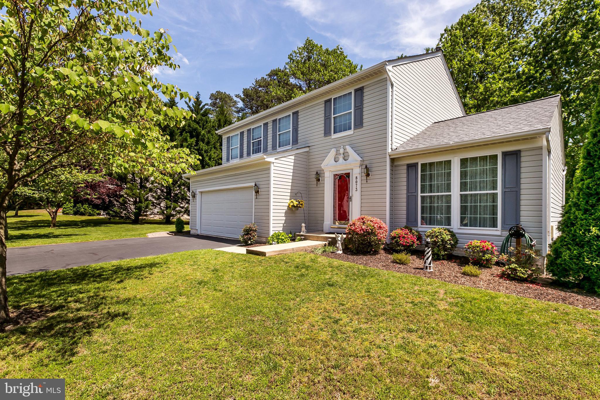 Don't miss out on this beautiful home, located in the desirable neighborhood of Fox Chase with attached two-car garage! Formal living room and dining room, large open kitchen with center island and table space that opens to the family room, with fireplace and entry to the rear deck, perfect for your grill and entertaining guests this summer! Upper level hosts the spacious master suite with attached bath with dual vanity and separate tub and shower, and 3 additional bedrooms and a full hall bath. Large unfinished basement and attached two-car garage offers tons of storage space. Convenient access to major highways and a quick drive to Annapolis, Baltimore and Fort Meade.