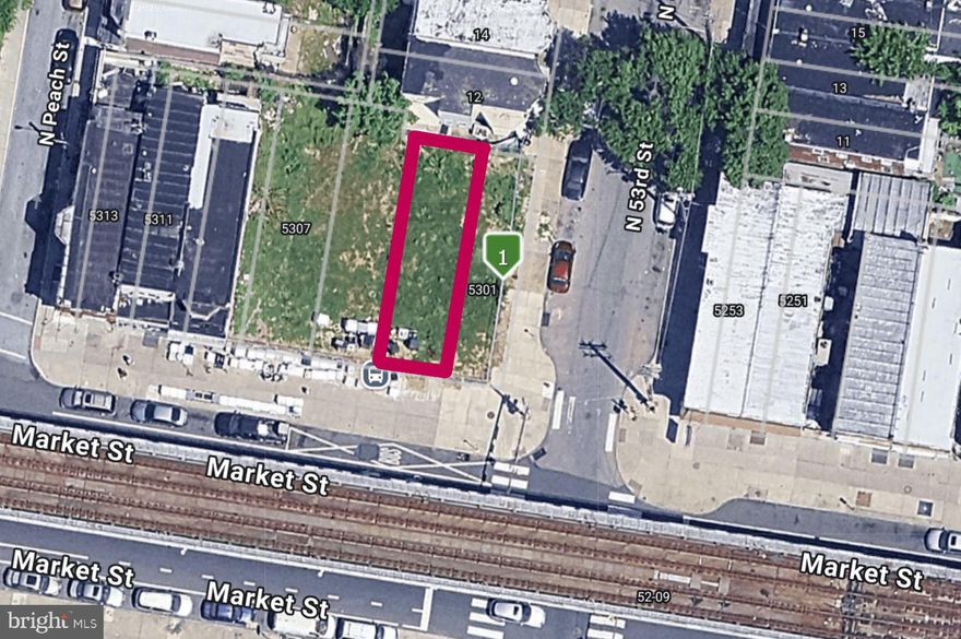 Prime mixed-use development opportunity along the Market Street corridor in West Philadelphia, just moments from University City expansion. This offering is zoned CMX-2, with 20’ of frontage directly on Market Street. Ideal for a commercial storefront at street level with residential rental units above, this site offers strong potential for both immediate income and long-term appreciation. Located just one short block from the Market-Frankford Line, the property provides convenient access to Center City and surrounding neighborhoods, an attractive feature for both tenants and business owners. Positioned within a federally designated Qualified Opportunity Zone (QOZ), this is a compelling option for investors seeking to maximize upside through strategic development and long-term hold potential. Property can also be purchased as part of a package deal with 2 adjacent parcels, offered at $450,000 (see MLS ID PAPH2597754). Buyer responsible for all due diligence regarding zoning, plans, and approvals.