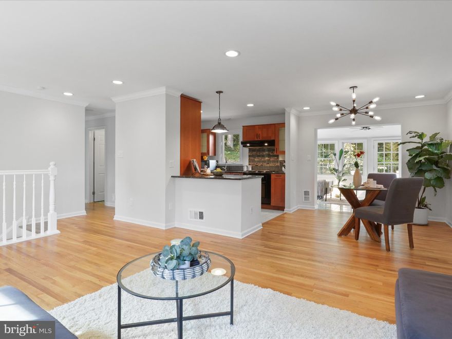 Welcome to 4505 Peacock Ave, a beautifully updated split-level home nestled on a corner lot in the heart of Alexandria. This spacious 2,600 sq ft+ residence has been freshly painted and offers a perfect blend of modern amenities and timeless charm, making it an ideal choice for buyers seeking comfort and convenience. You are greeted by a bright, airy, open floor plan featuring gleaming hardwood floors and abundant natural light. The gourmet kitchen has granite countertops,  tile backsplash, and a bar perfect for entertaining. Adjacent to the kitchen is a dining area, living room, and a light-filled sunroom overlooking the backyard. Rounding off the upper level are two bedrooms with ample closet space and a full bathroom with a tub/shower.  Stepping down into the lower level, you’ll find two light-filled bedrooms, a fully renovated bathroom with custom tile, a newer vanity and fixtures, a second living area with a wood-burning fireplace, a laundry room, and a large den/family room that can be used as a guest room, home office, gym, craft room, or playroom—endless possibilities!  Step outside to the expansive backyard retreat, fully fenced and complete with two patios perfect for barbecues and outdoor gatherings.  The green space is great for gardening or play, and there are two outdoor sheds for all your outdoor storage needs.
List of Updates: In 2019 roof replaced, refinished hardwood floors, crown molding on upper level,  installed new washer and dryer, replaced all the electrical outlets. In 2020, installed new dishwasher, new insulation in attic along with new attic vents, replaced fascia on house, and did extensive tree work to remove all foundation trees and hanging branches. In 2021, installed a French drain, new LVP floors in lower level, lower level bath renovation (West Elm vanity and fixtures), new utility sink. In 2022, installed new refrigerator, new HVAC system, water heater, chimney flue.  
Additional features include a 2-car driveway, a convenient location just minutes from Foxchase Shopping Center, Holmes Run Trail, Beatley Library, schools, shopping, and dining options.  Nearest bus stop is  0.4 miles and  3 miles from the Van Dorn Metro Station. This home is a gem in one of Alexandria’s most desirable neighborhoods. Don’t miss the opportunity to make 4505 Peacock Ave your forever home!