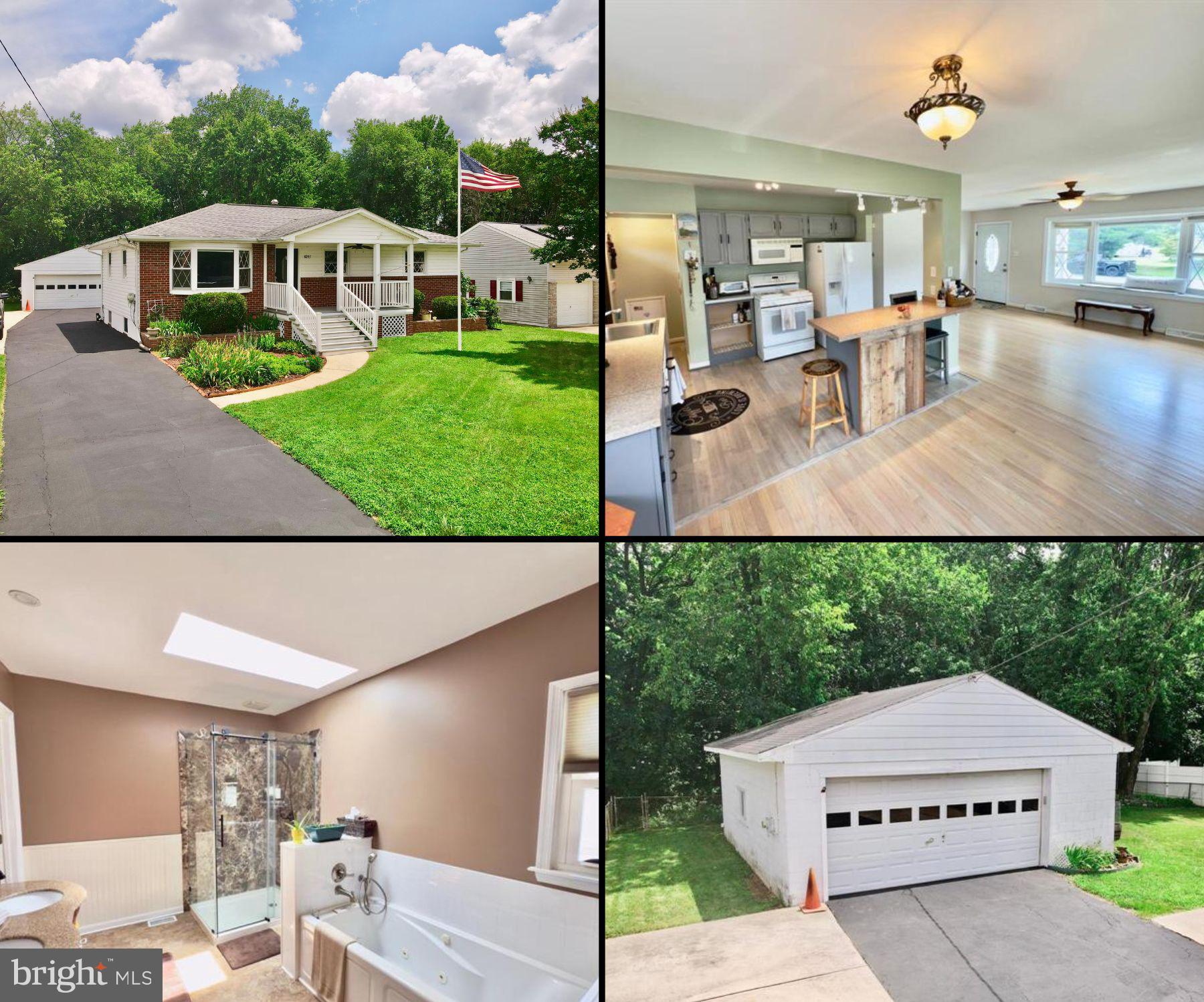 Ideally located just a short stroll from the historic charm of Savage Mill and the scenic trails of Savage Park, this exceptional rancher offers a rare blend of spacious living, modern comfort, and unbeatable convenience. Nestled on a beautifully flat quarter-acre lot, this thoughtfully designed home features over 2,400 square feet of living space across two expansive levels—perfect for multi-generational living, entertaining, or simply spreading out in style. Upstairs, you’ll find a bright, open-concept layout that seamlessly connects the family room, dining area, and kitchen—creating a warm, inviting atmosphere at the heart of the home. The main level is anchored by a luxurious primary suite, boasting a spa-inspired ensuite bathroom with dual vanities, an oversized walk-in shower, and a deep soaking tub. Two additional generously sized bedrooms complete the main floor, offering comfortable accommodations for family or guests. The fully finished lower level is a true extension of the home, featuring two additional bedrooms, a full bathroom, and a large laundry room equipped with an extra refrigerator and freezer for added convenience. A sprawling recreation room with a cozy gas fireplace offers endless possibilities—from a home theater or game room to a private retreat. Walk-up access to the backyard enhances the functionality of the space, making it ideal for entertaining or separate living quarters. Car enthusiasts and hobbyists alike will appreciate the oversized two-car garage, complete with its own separate electric meter—perfect for a workshop, EV charging station, or home business. An adjacent shed adds extra storage for tools, gear, or seasonal décor. Located just minutes from shopping, dining, and major commuter routes in Savage, Columbia, and Laurel—and with easy access to the MARC train—this home delivers the perfect balance of tranquil suburban living with urban connectivity. Whether you're seeking flexible living space, a convenient location, or a place to truly make your own, this exceptional property checks all the boxes.