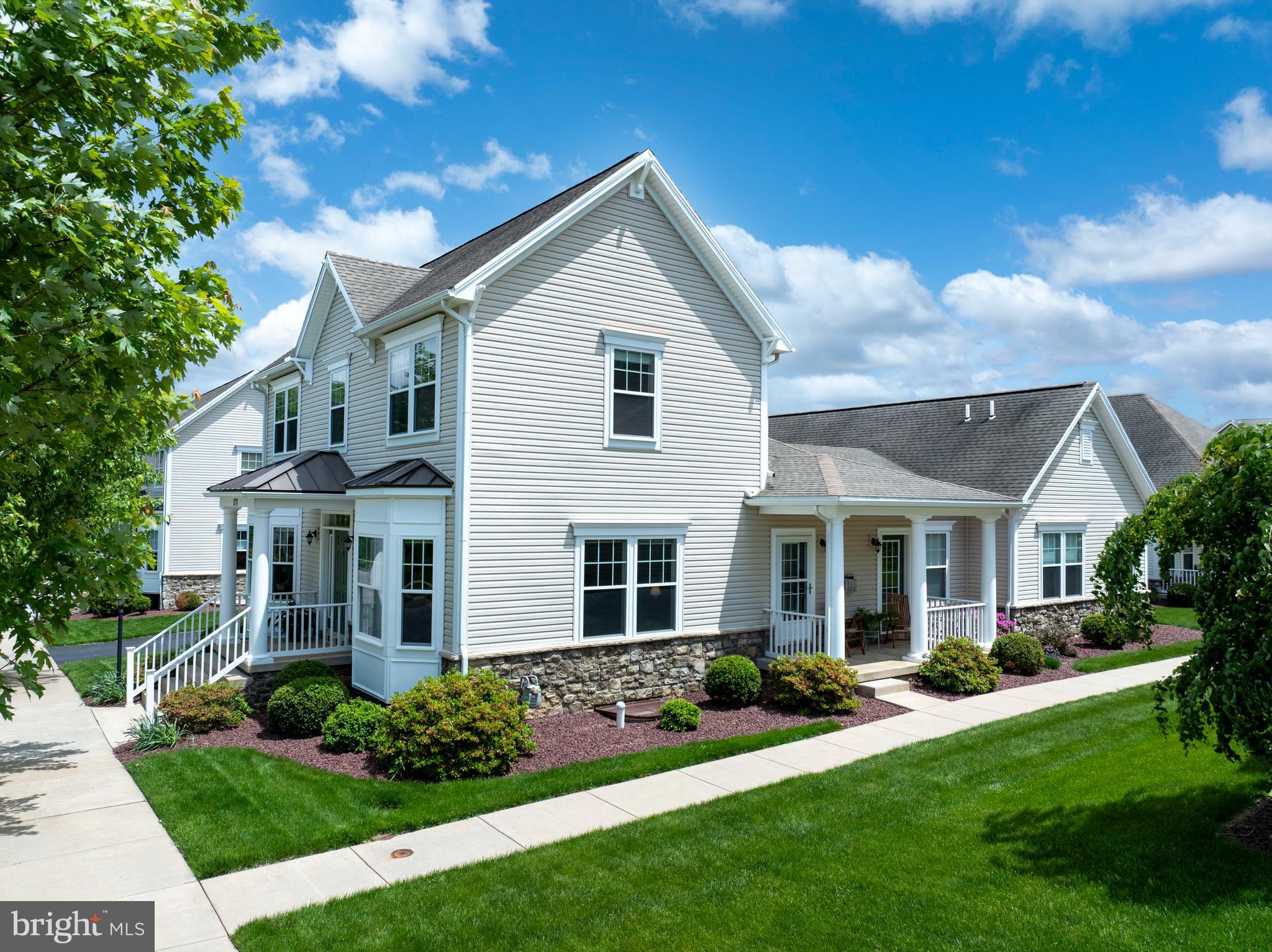 Located in the highly desired Village at Penn State, 1771 Woodledge is an opportunity to own a home that balances beauty and functionality. From the moment you step inside, the polished hardwood floors set a tone of refined craftsmanship. The kitchen is more than a place to cook—it’s a space to gather, entertain, and create. With rich wood cabinetry, sleek granite countertops, stainless steel appliances: including a premium six-burner gas range, it’s built for both style and practicality. The expansive island offers prep space or casual dining, while pendant lighting keeps the ambiance warm and inviting. Beyond the kitchen, the living area seamlessly blends comfort and utility. Large bay windows frame picturesque views while flooding the space with natural light. A built-in fireplace anchors the room, offering warmth in every season. The first floor, primary bedroom boasts a beautiful ensuite where luxury is found in the details—dual undermount sinks, a glass-enclosed shower, and skylights that bring in natural brightness. Also designed for ease, the laundry room is also located on the main floor giving this home perfect one-level living. The basement is a blank slate, rough-plumbed for future expansion, offering endless possibilities. Whether envisioning a home gym, entertainment space, additional living quarters, or workspace, the foundation is set for customization tailored to your needs. Property inspections available upon request!