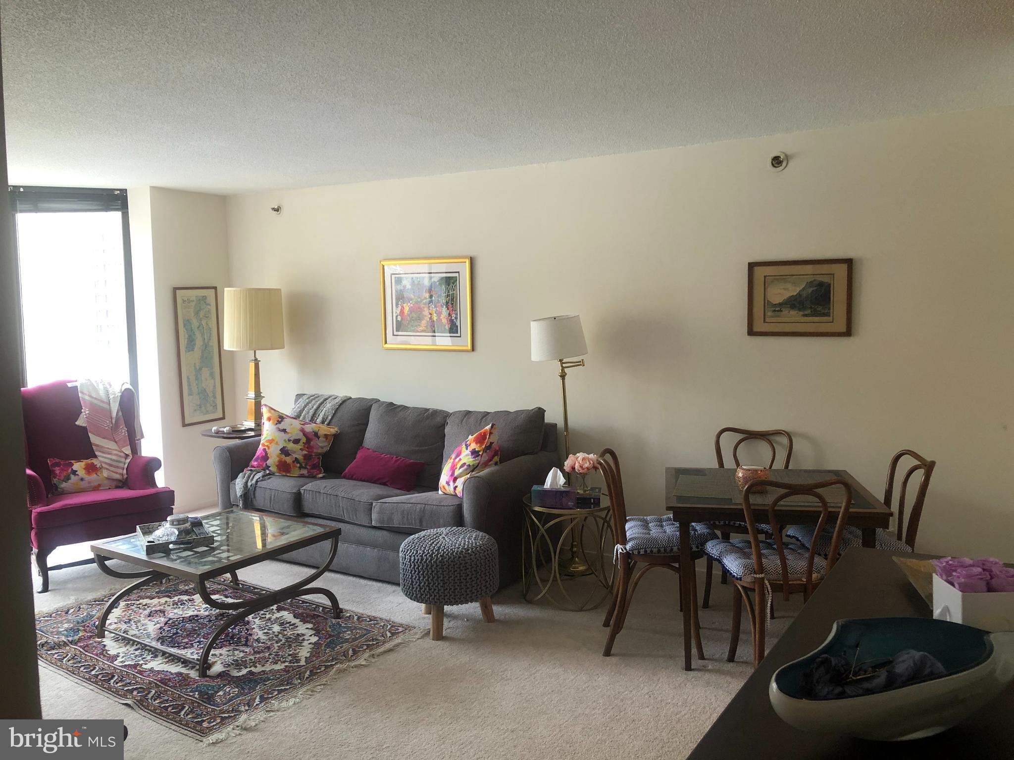 Spacious one bedroom, one bathroom with bay windows at The Wanamaker House. This one bedroom home boasts a large living and dining room with a bay window showcasing city views. The well-equipped kitchen offers wood cabinetry and white appliances. The generously sized bedroom enjoys excellent closet space and a nearby full hall bathroom with a single vanity and shower/tub. Residents of The Wanamaker House enjoy the 24-hour front desk, access to the roof top swimming pool, exercise room, sauna and on-site garage parking for a fee. Rittenhouse Square is ranked the 6th best neighborhood in North America by Place Rated Almanac. There are 175 restaurants and 199 retailers within a three block radius. Within close walking distance to the Market Street office corridor, The Avenue of the Arts and University City. 30th Street Station and Philadelphia International Airport are only minutes away.